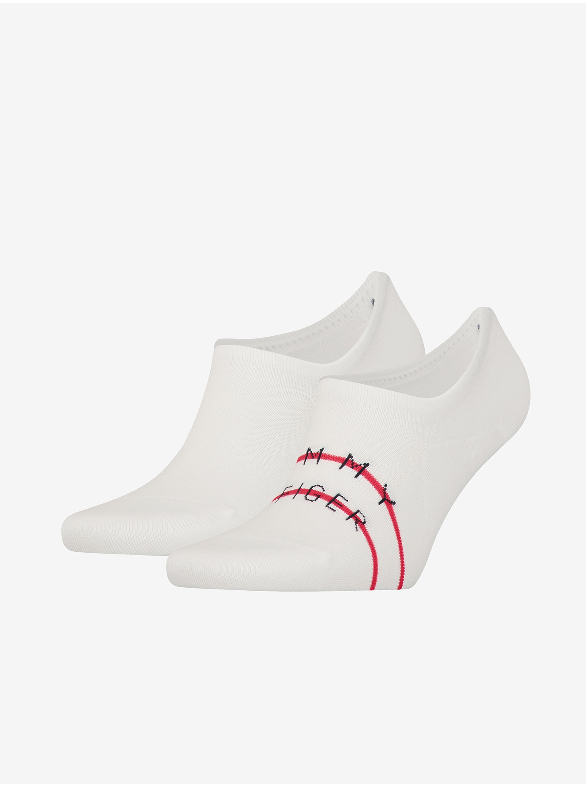 Lacno Súprava dvoch párov ponožiek v bielej farbe Tommy Hilfiger
