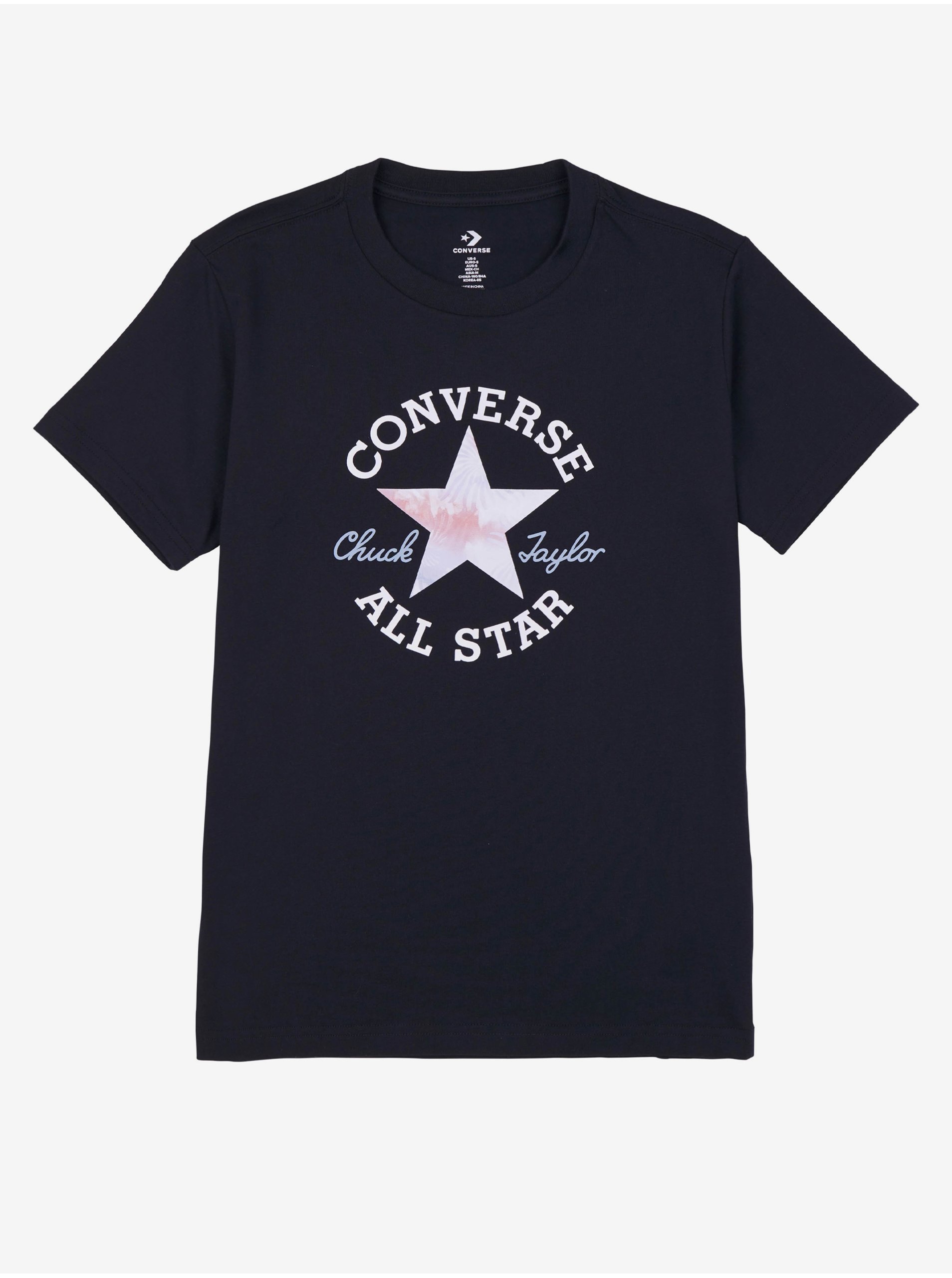 Levně Černé dámské tričko Converse
