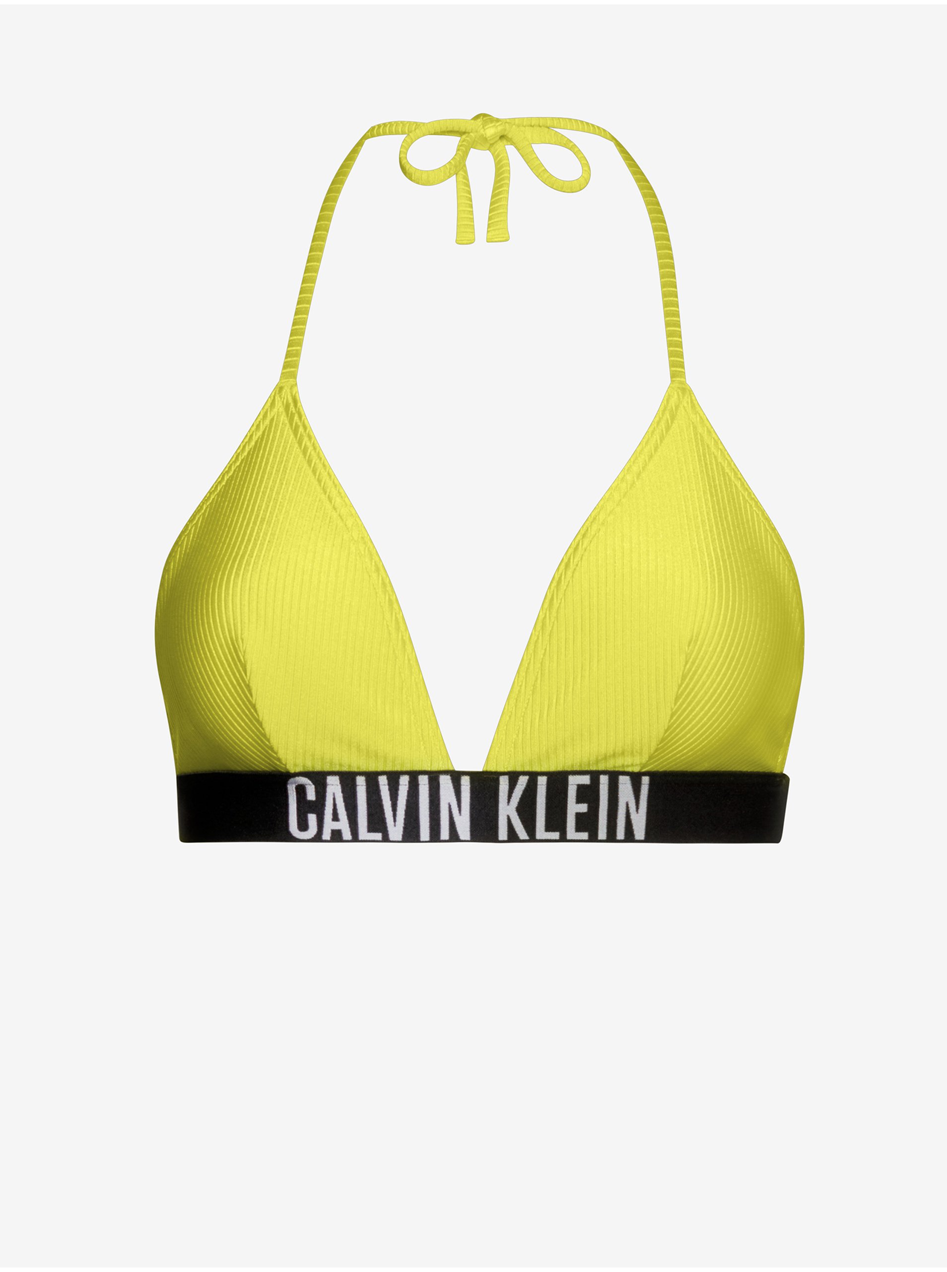 Levně Žlutý dámský vrchní díl plavek Calvin Klein Underwear