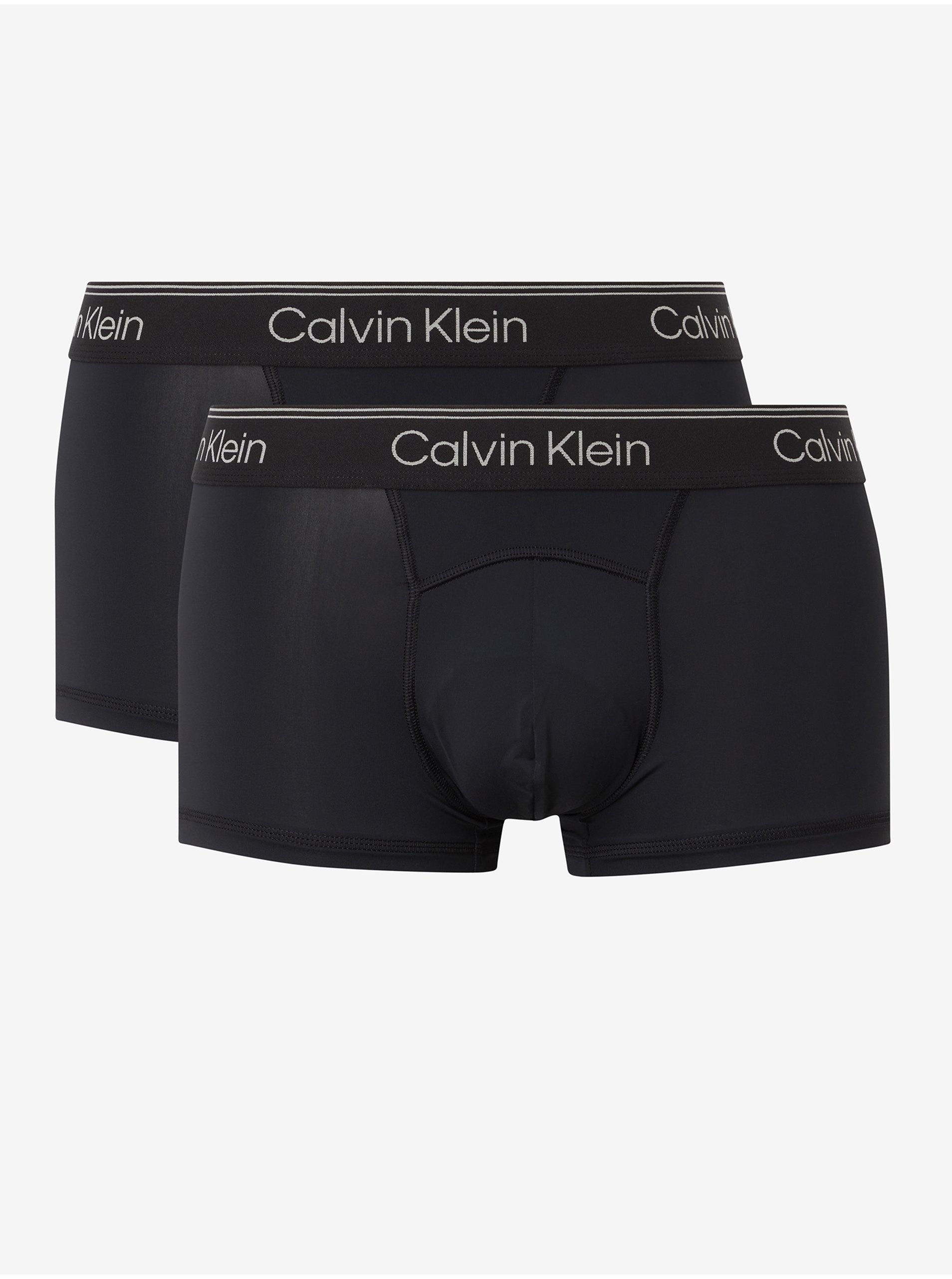 Levně Sada dvou černých boxerek v černé barvě s elastickým lemem 2PK Calvin Klein Underwear