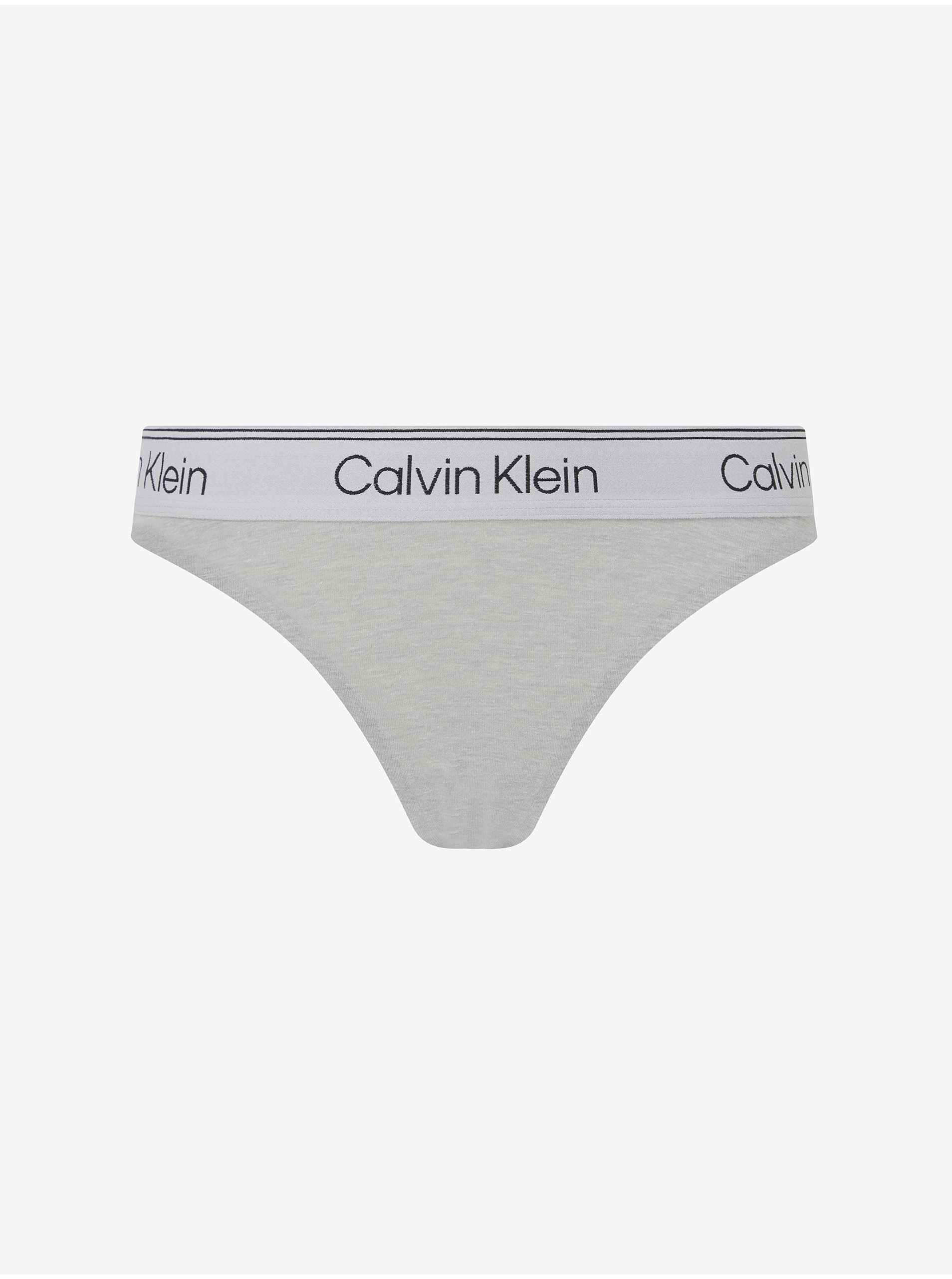 Levně Světle šedá dámská tanga Calvin Klein Underwear
