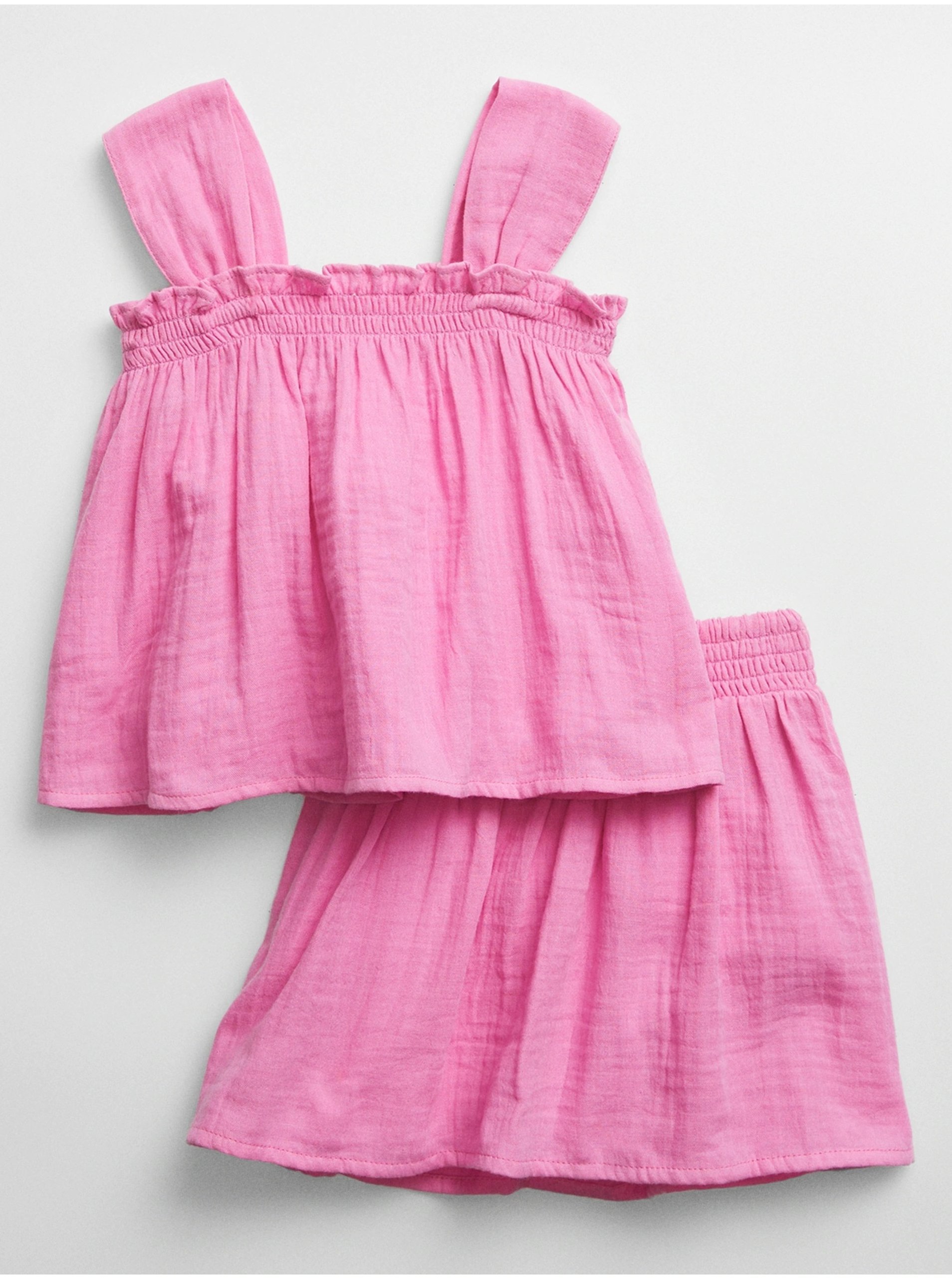 E-shop Sada holčičí sukně a tílka v růžové barvě GAP