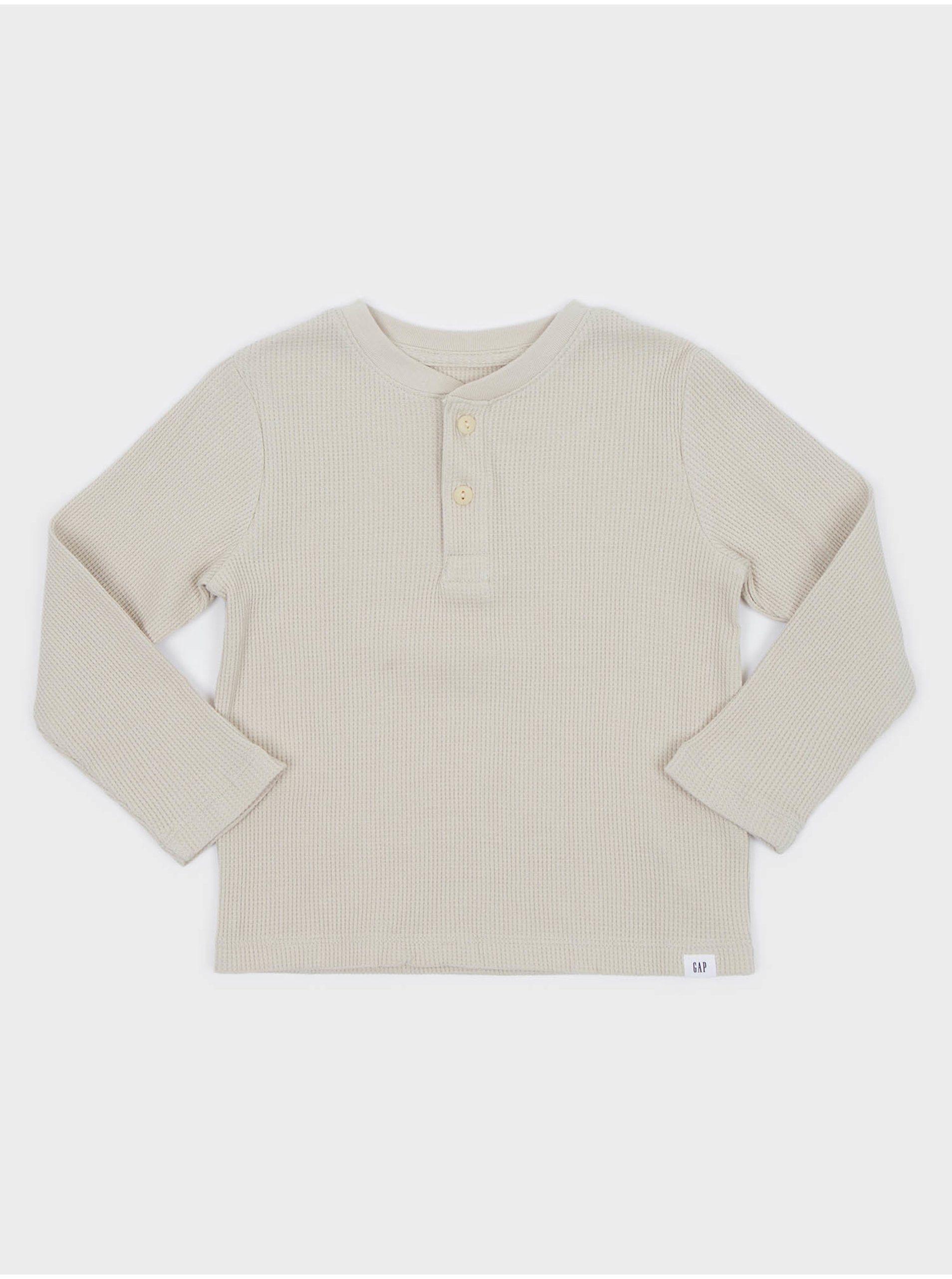 Levně Béžové dětské bavlněné tričko GAP