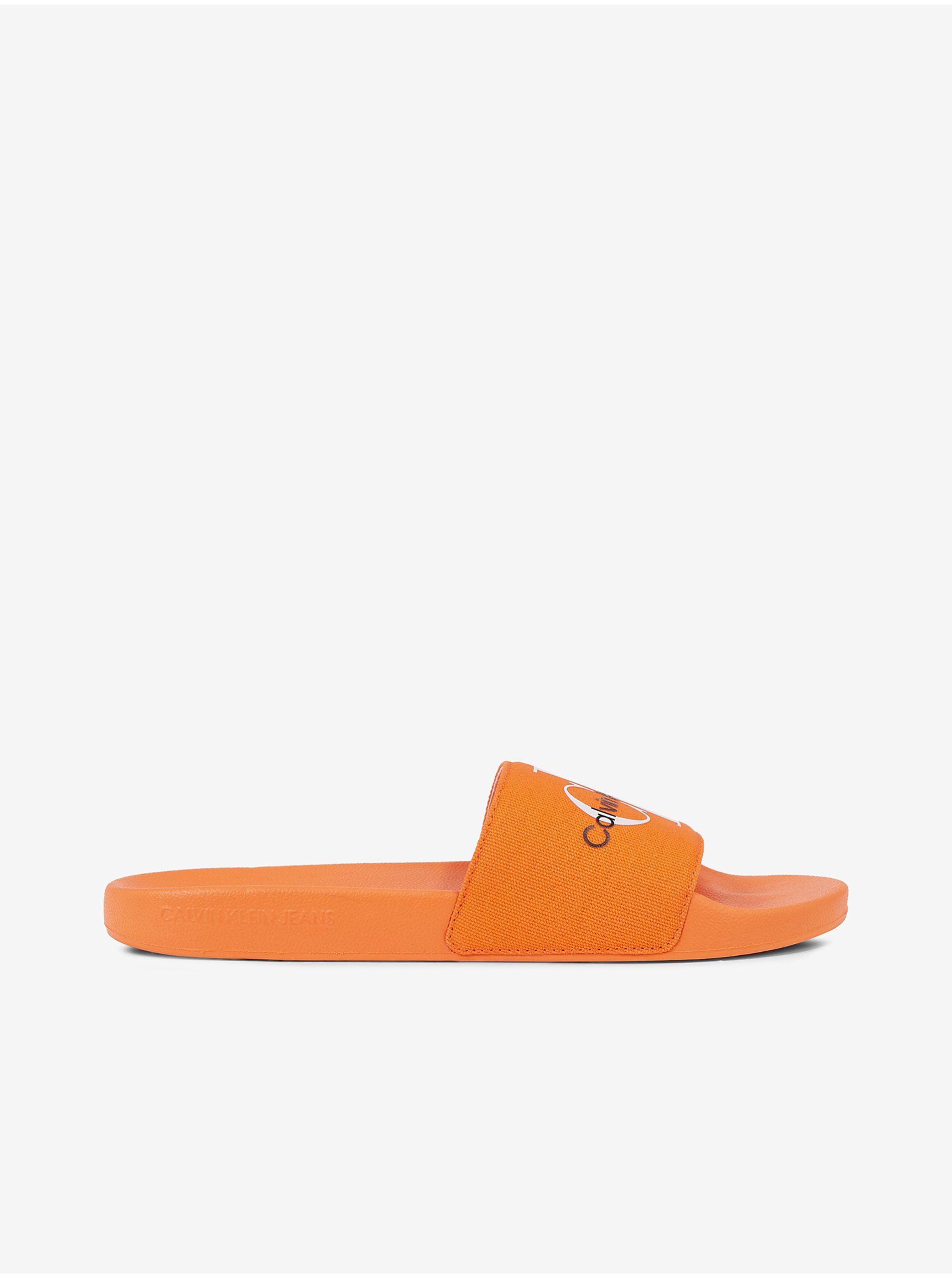 Lacno Sandále, papuče pre mužov Calvin Klein Jeans - oranžová