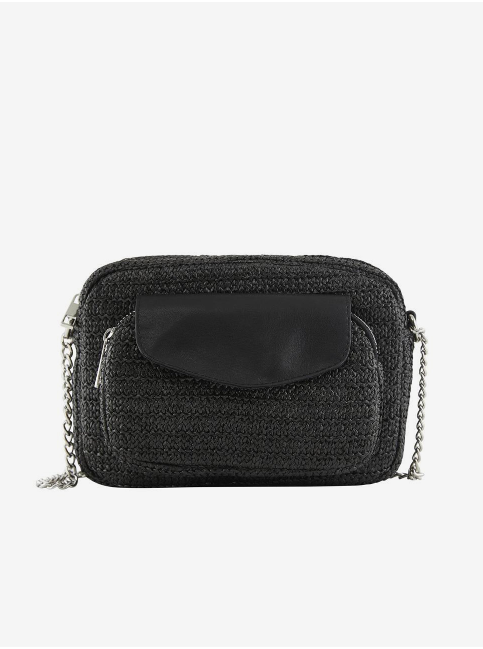 Lacno Čierna dámska crossbody kabelka Pieces Codette