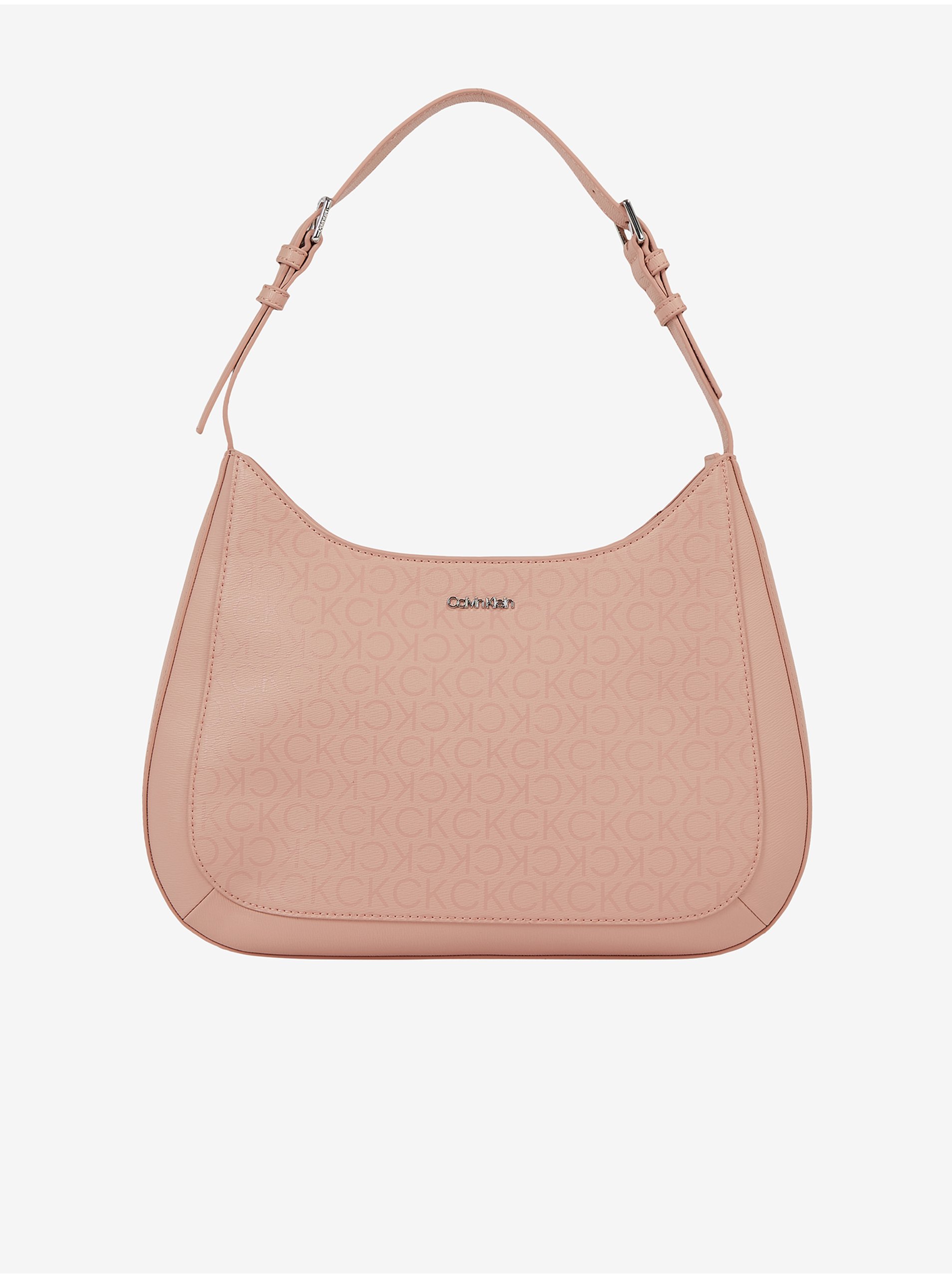 Levně Růžová dámská vzorovaná kabelka Calvin Klein