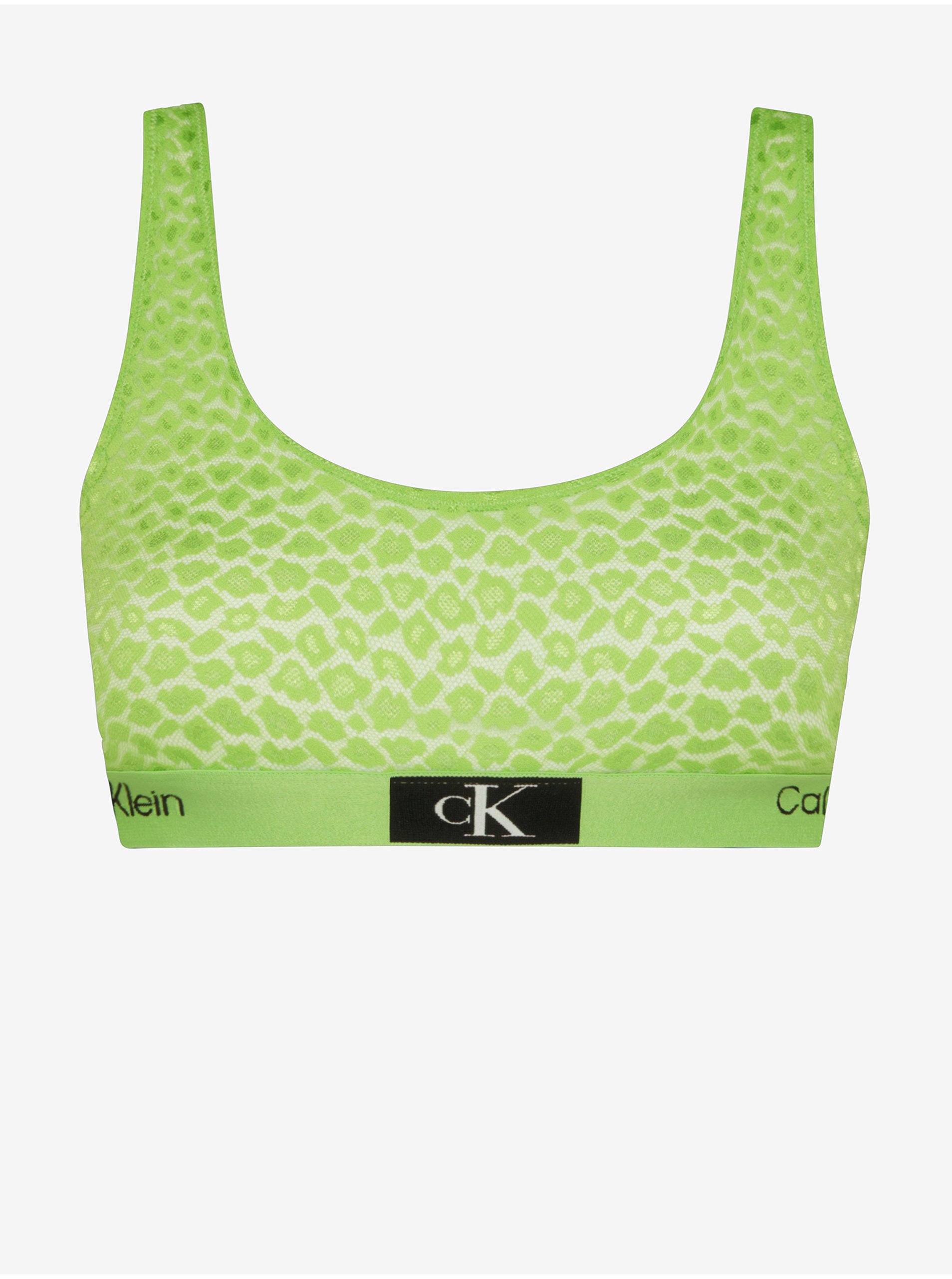 E-shop Světle zelená dámská krajková podprsenka Calvin Klein Underwear
