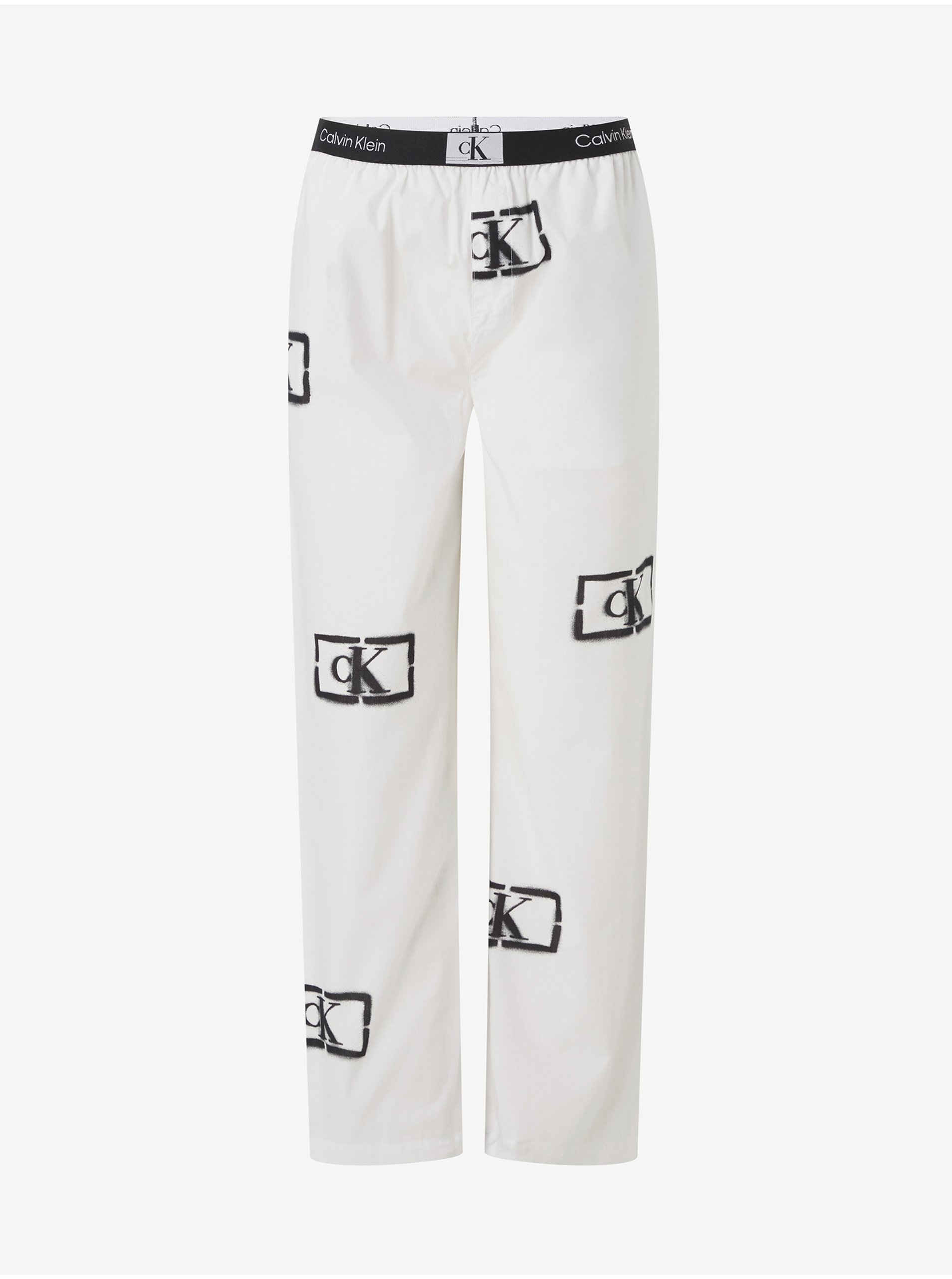 Levně Bílé dámské pyžamové kalhoty Calvin Klein Underwear