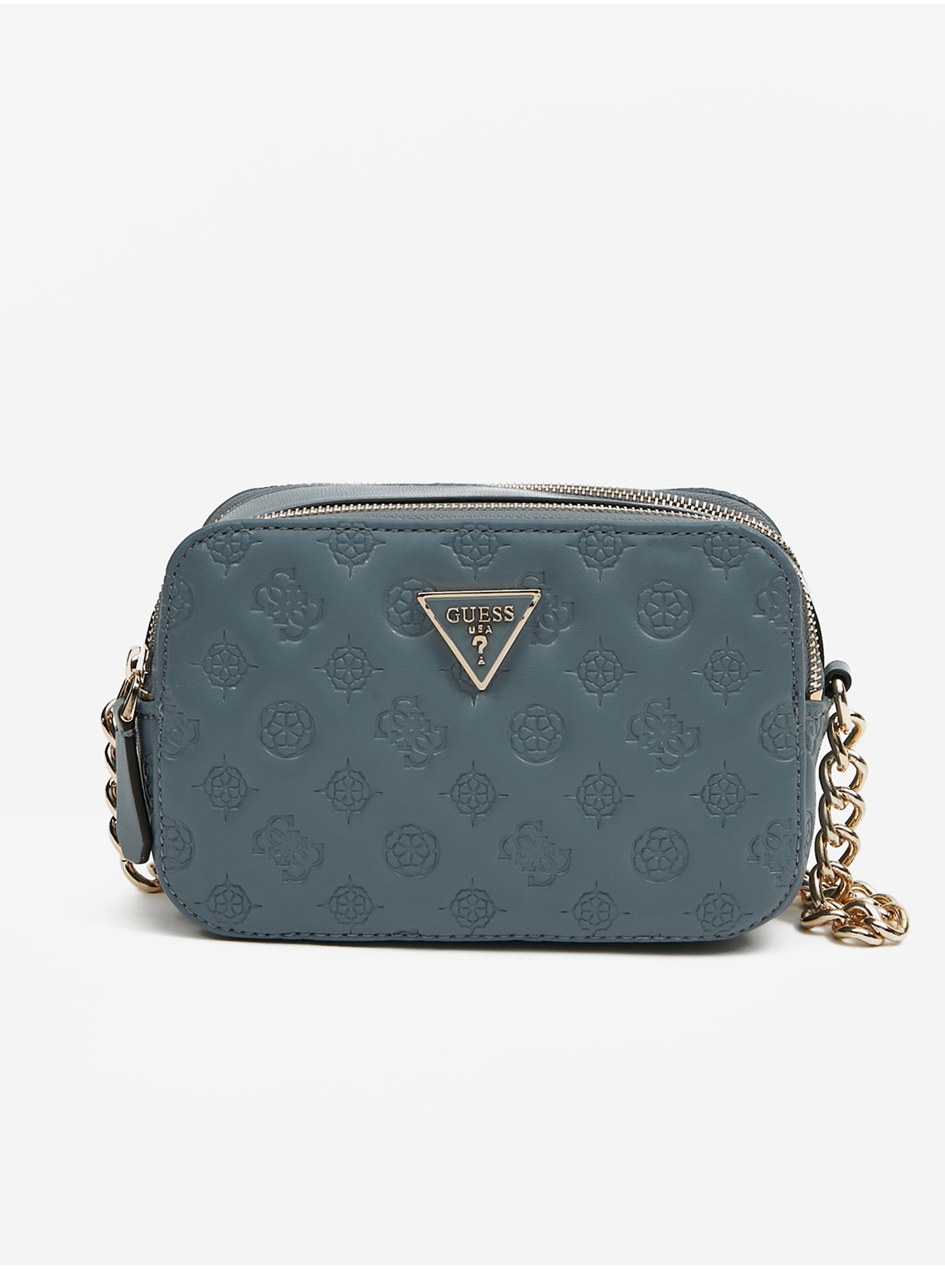 Levně Modrá dámská crossbody kabelka Guess Noelle Crossbody Camera