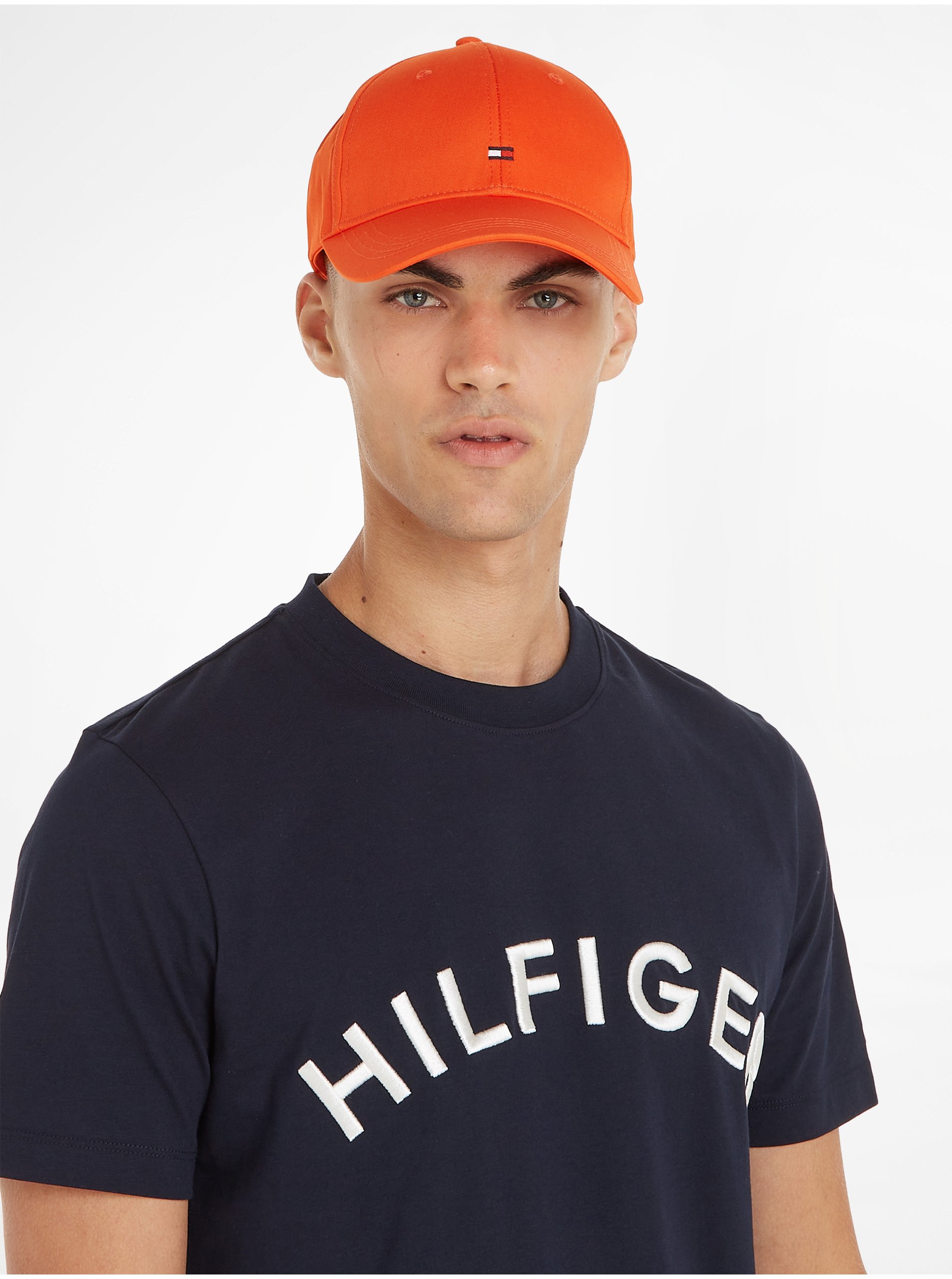E-shop Oranžová pánská kšiltovka Tommy Hilfiger