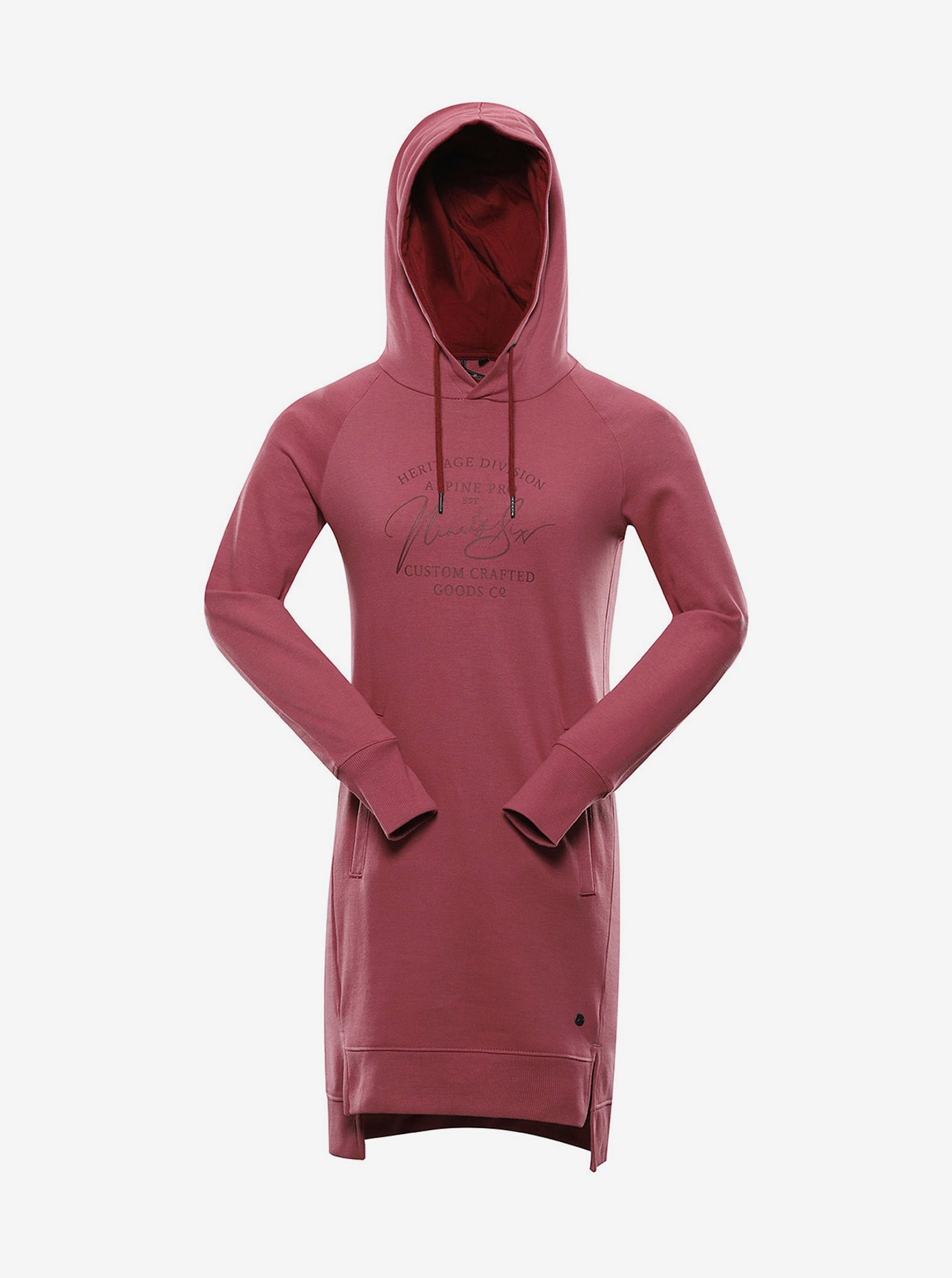 Lacno Voľnočasové šaty pre ženy Alpine Pro - staroružová