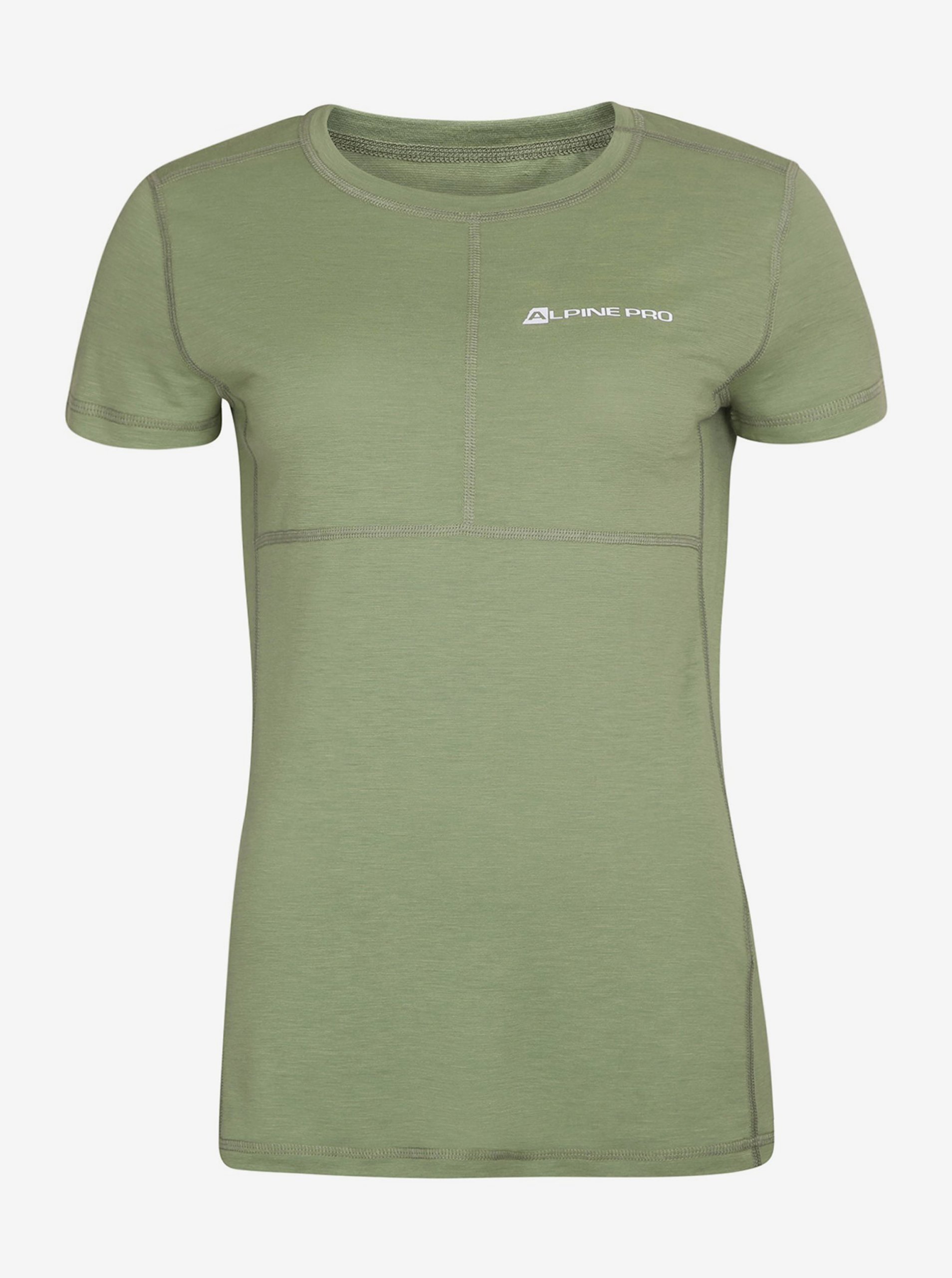 Levně Dámské triko z merino vlny ALPINE PRO HURA zelená