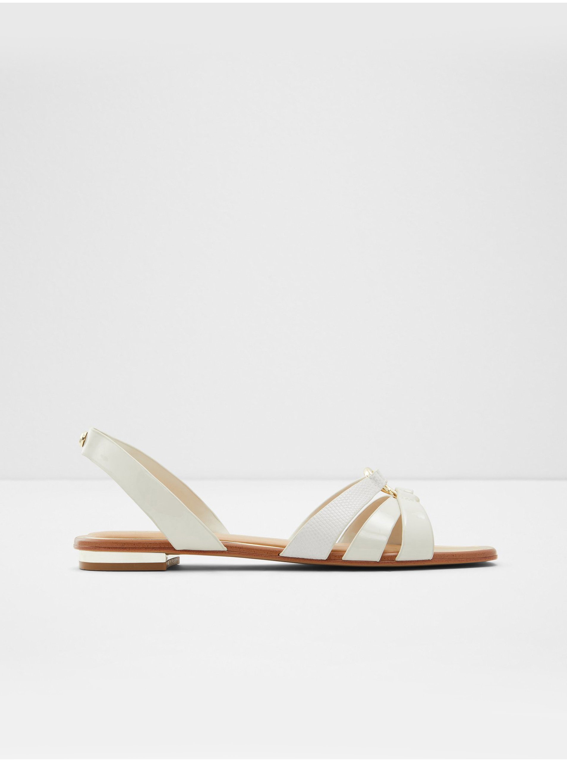 Levně Bílé dámské sandály ALDO Marassi
