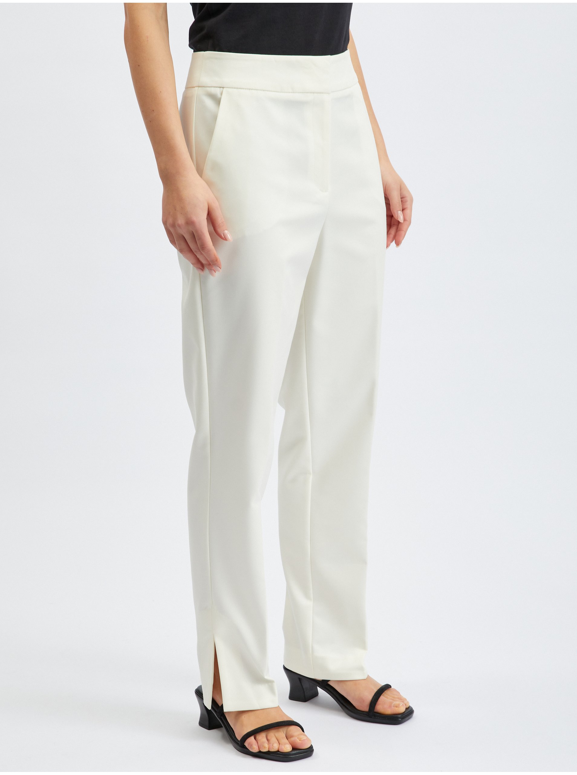 Lacno Elegantné nohavice pre ženy ORSAY - biela