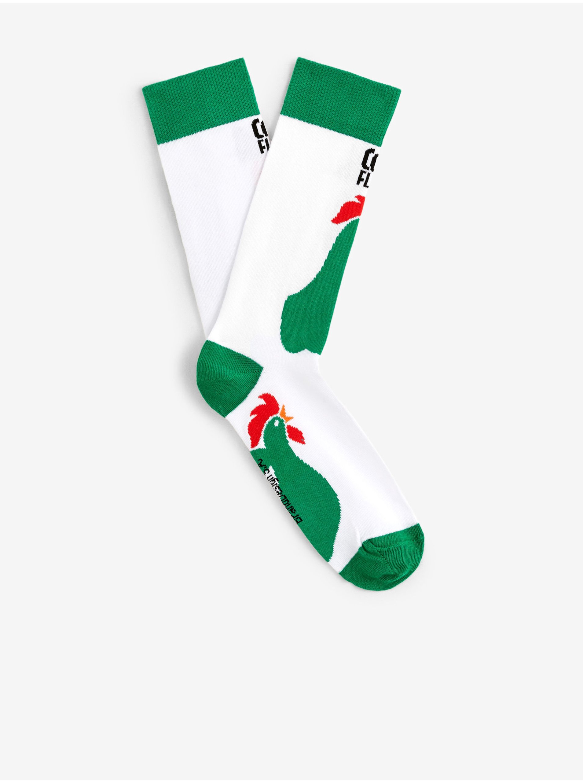 Lacno Bielo-zelené pánske ponožky Celio Corn Flakes