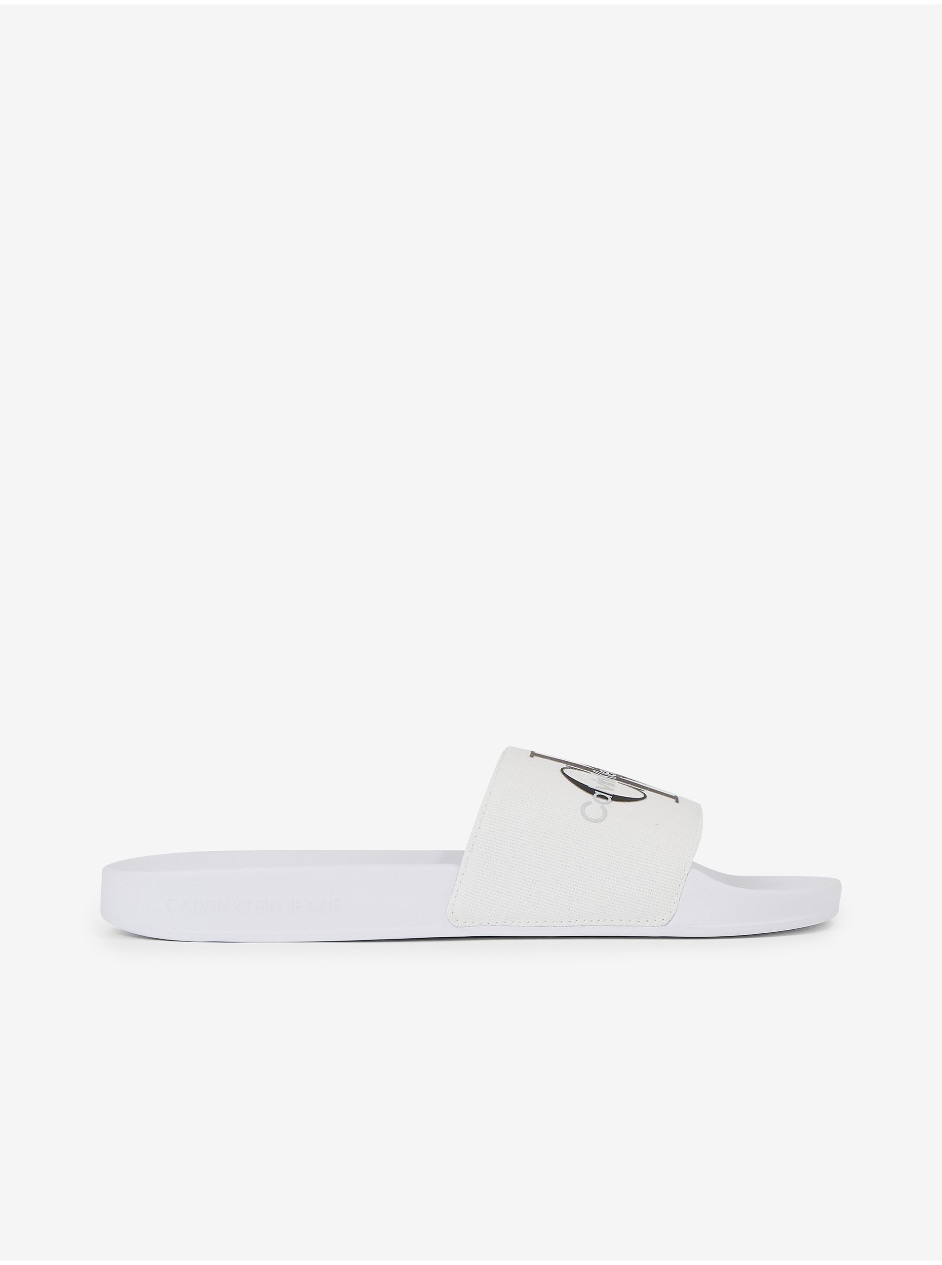 Lacno Sandále, papuče pre mužov Calvin Klein Jeans - biela