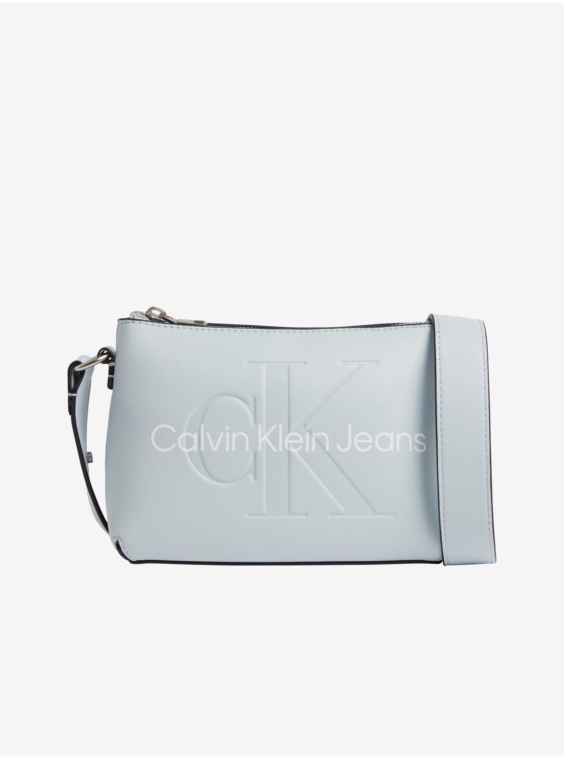 Levně Světle modrá dámská crossbody kabelka Calvin Klein Jeans
