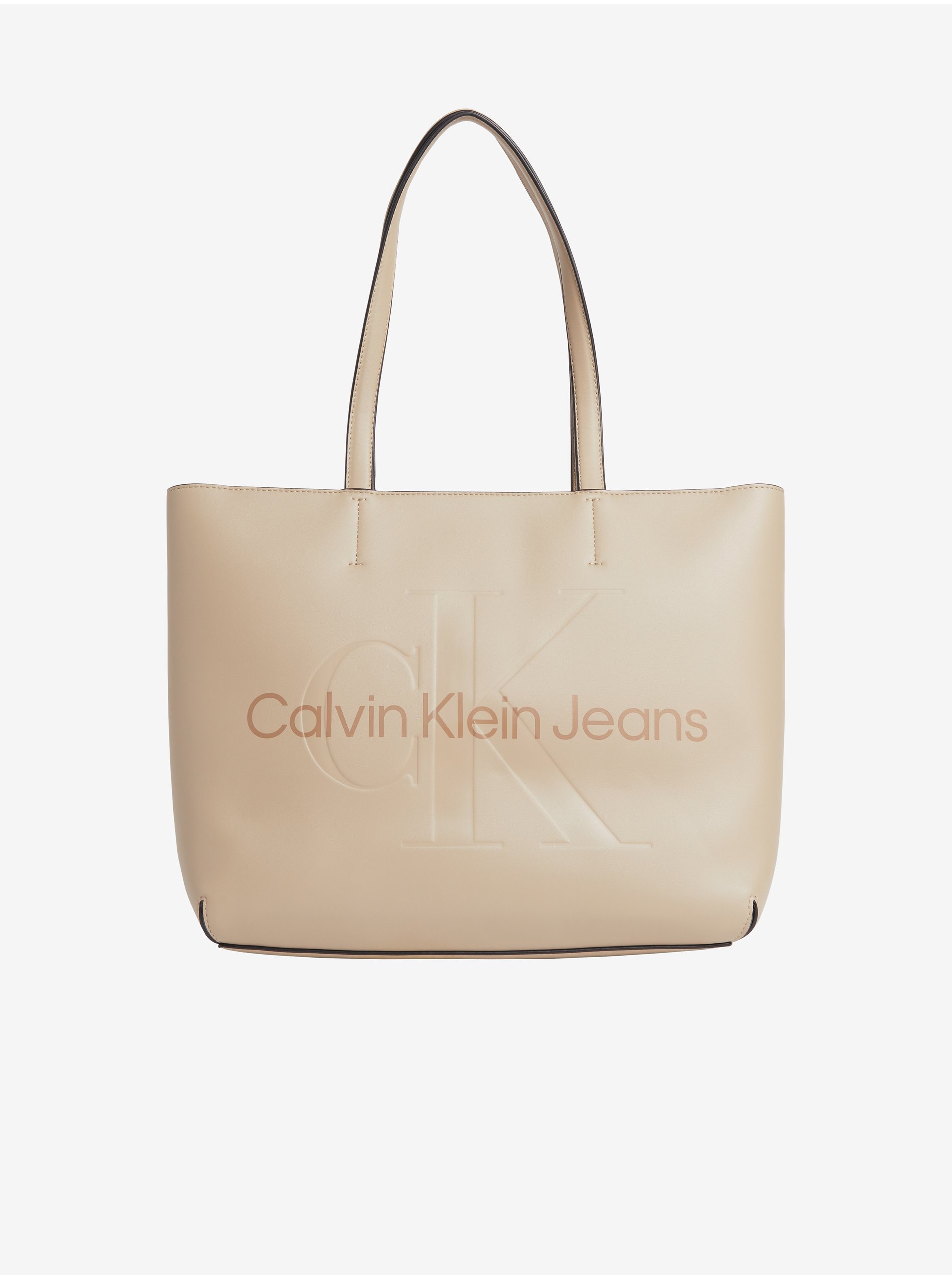 Levně Béžový dámský shopper Calvin Klein Jeans