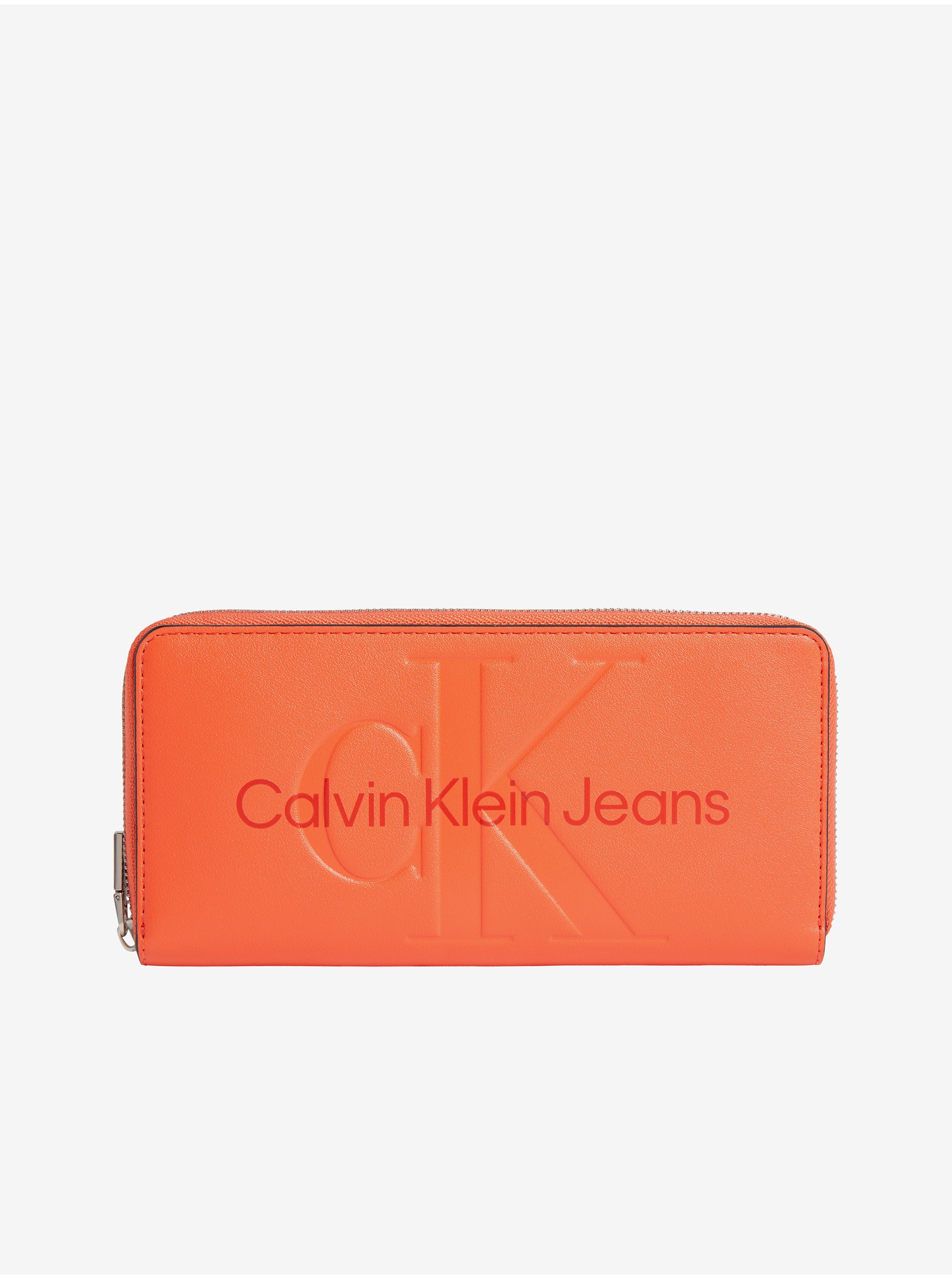 Levně Oranžová dámská peněženka Calvin Klein Jeans