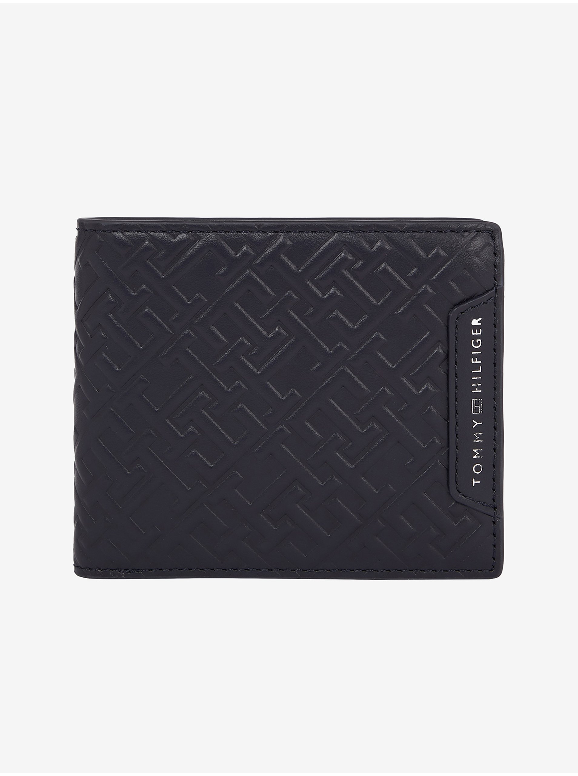 Levně Černá pánská kožená peněženka Tommy Hilfiger
