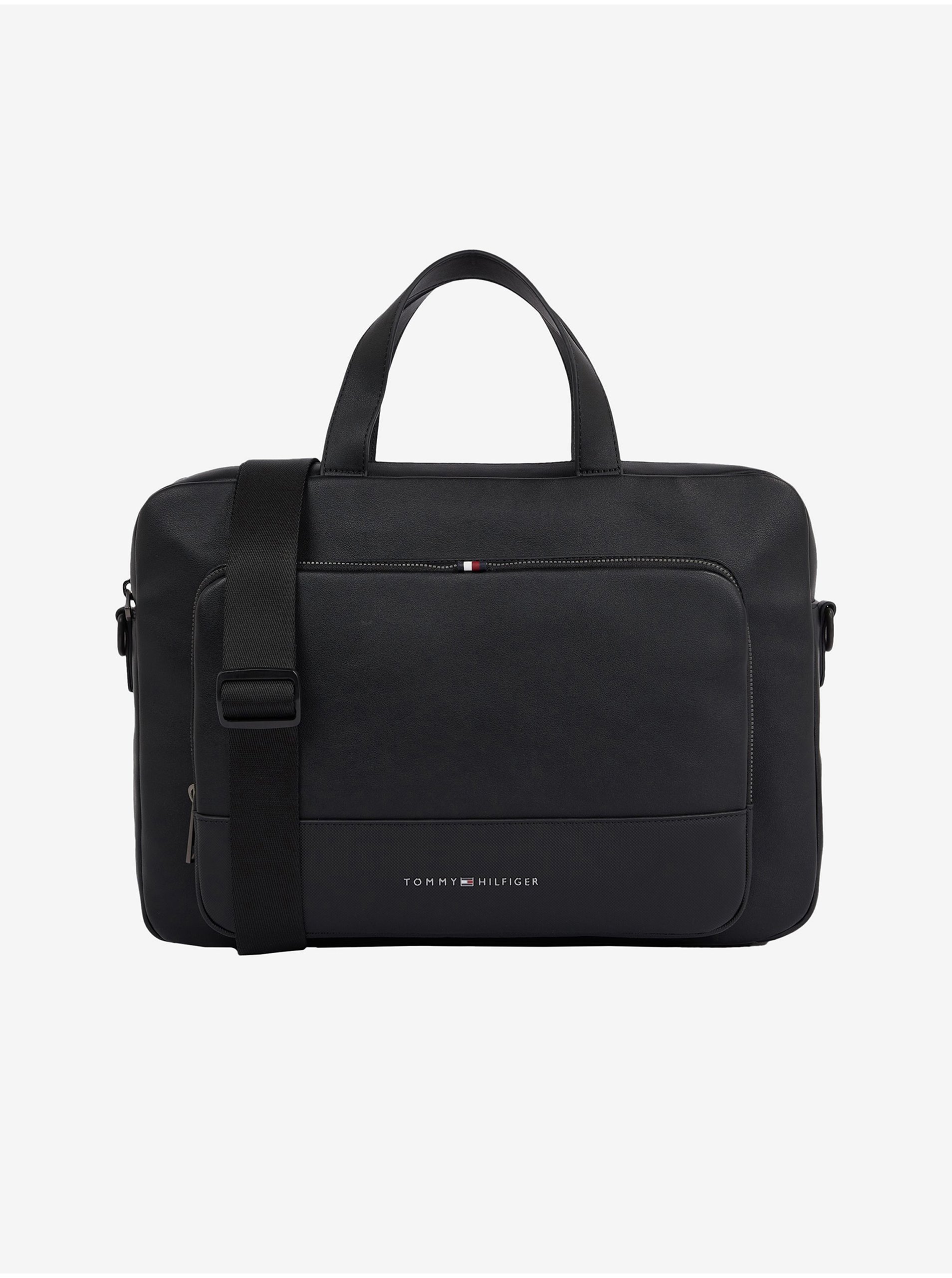 E-shop Černá pánská taška na notebook Tommy Hilfiger