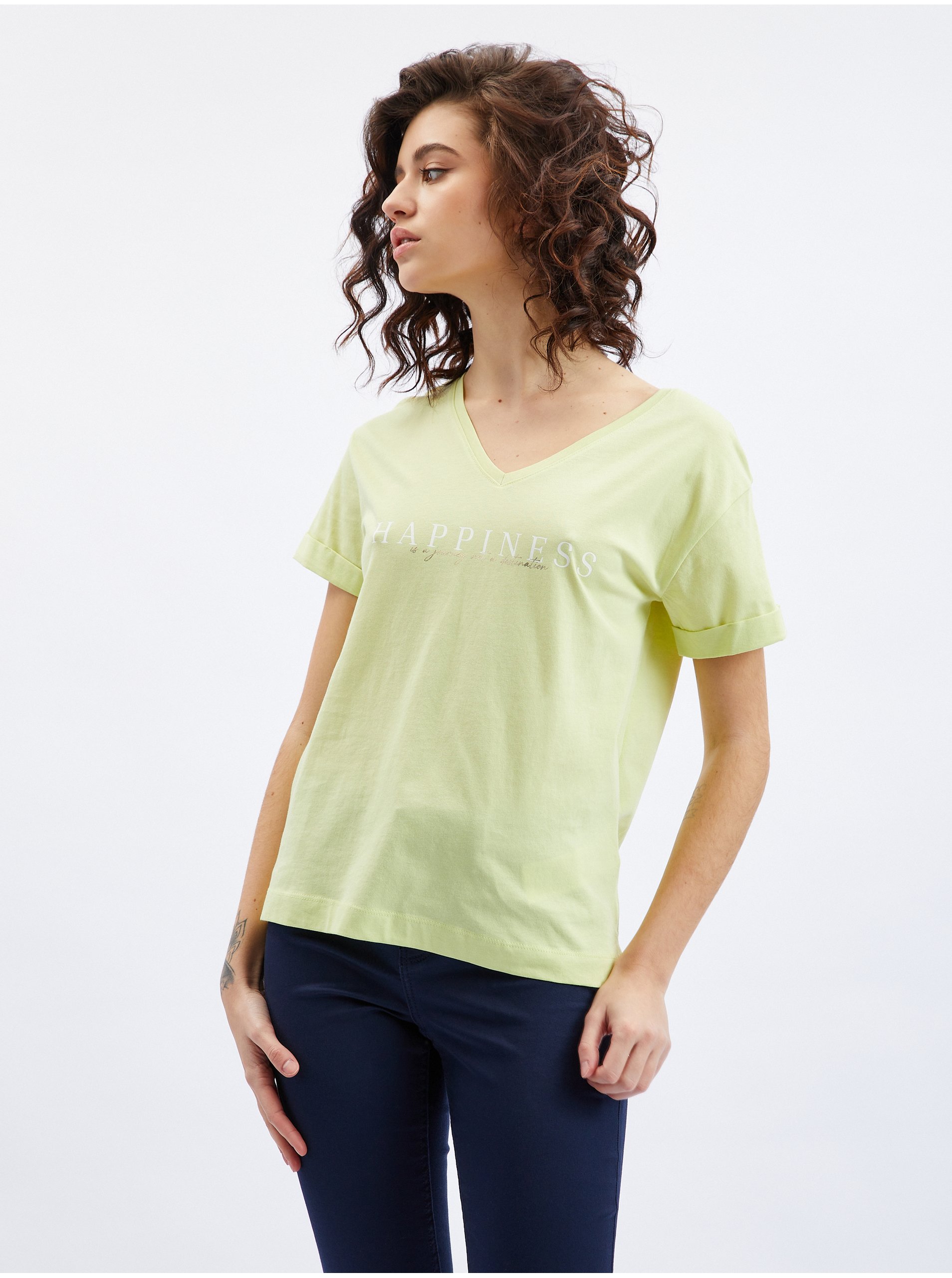 E-shop Tričká s krátkym rukávom pre ženy ORSAY - svetlozelená