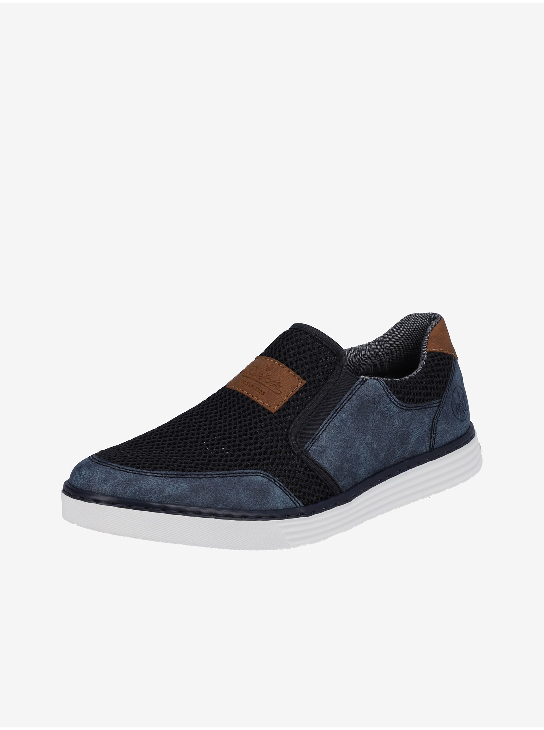 Levně Tmavě modré pánské slip on tenisky Rieker