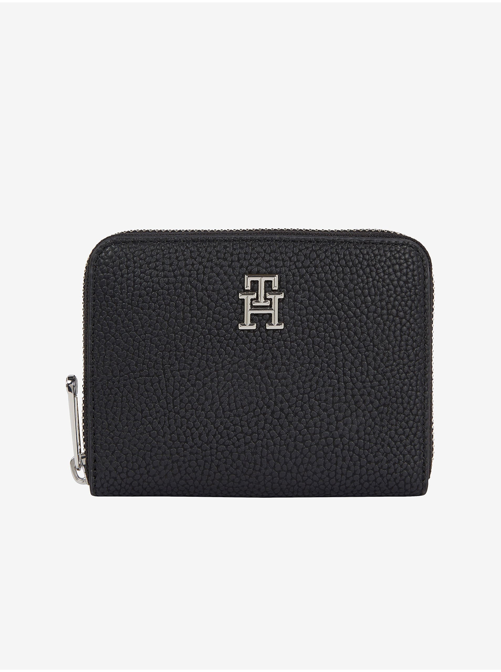 Levně Černá dámská peněženka Tommy Hilfiger Emblem Med ZA