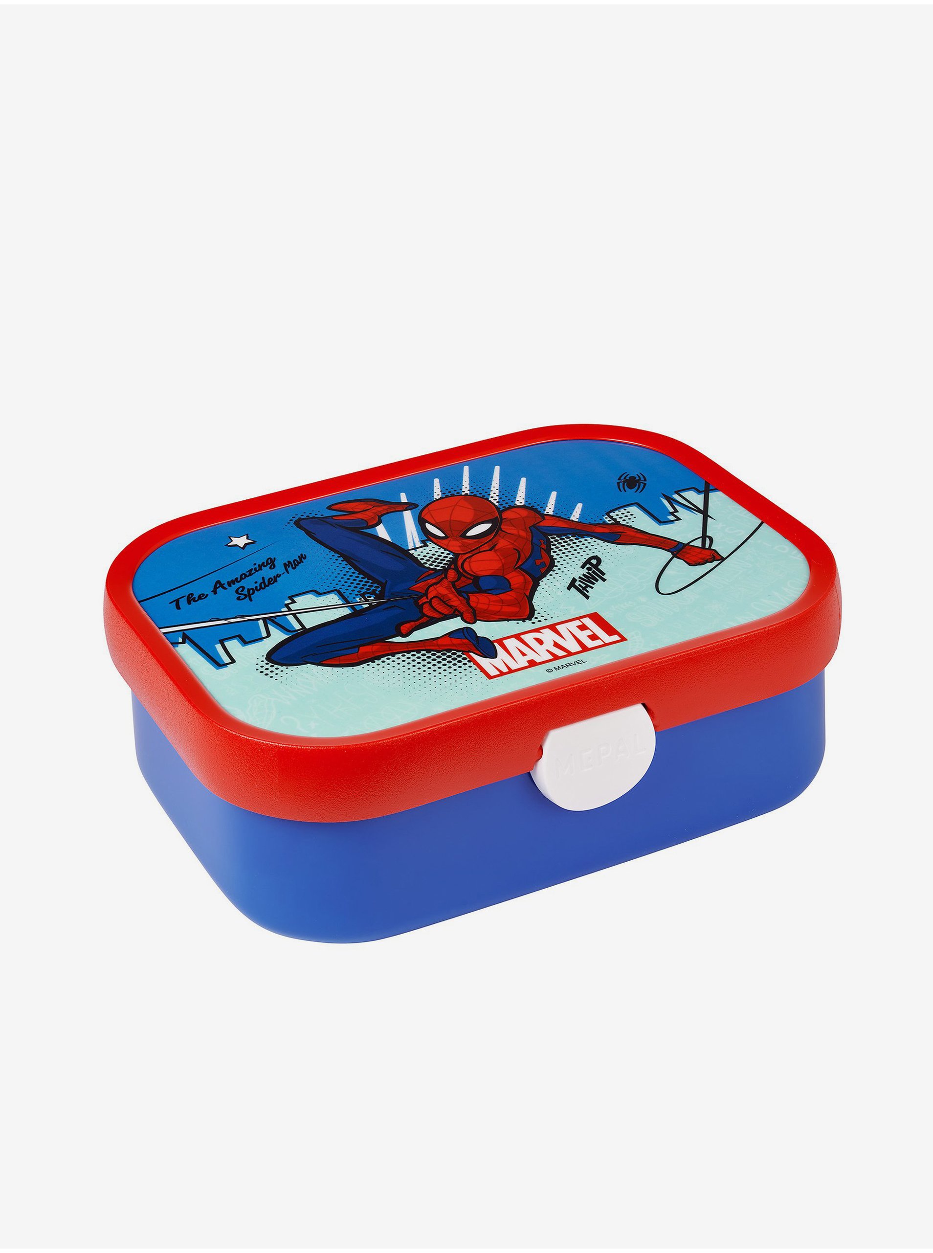 Levně Modro-červený svačinový box pro děti Mepal Campus Spiderman