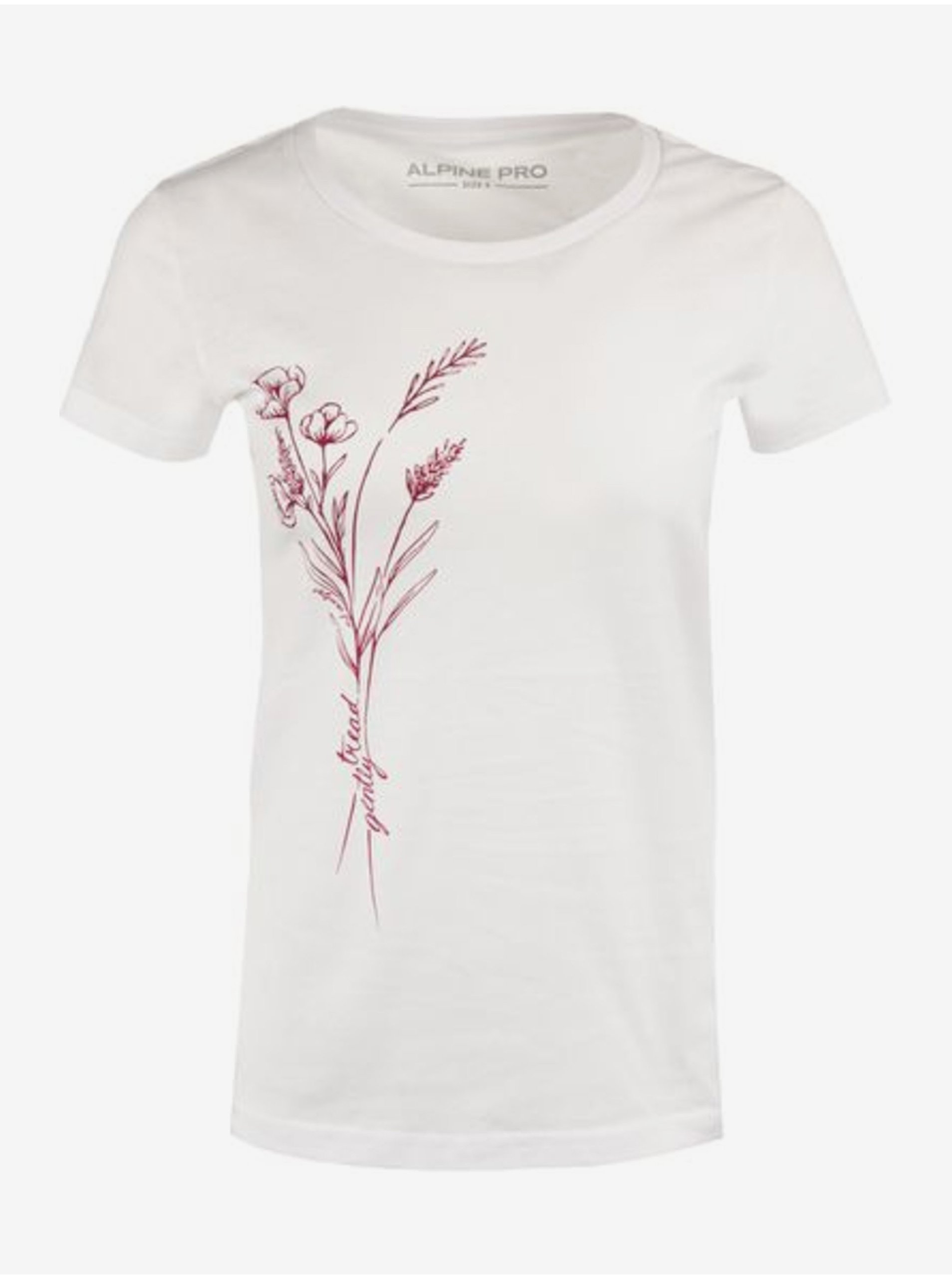 E-shop Bílé dámské tričko ALPINE PRO Gabora