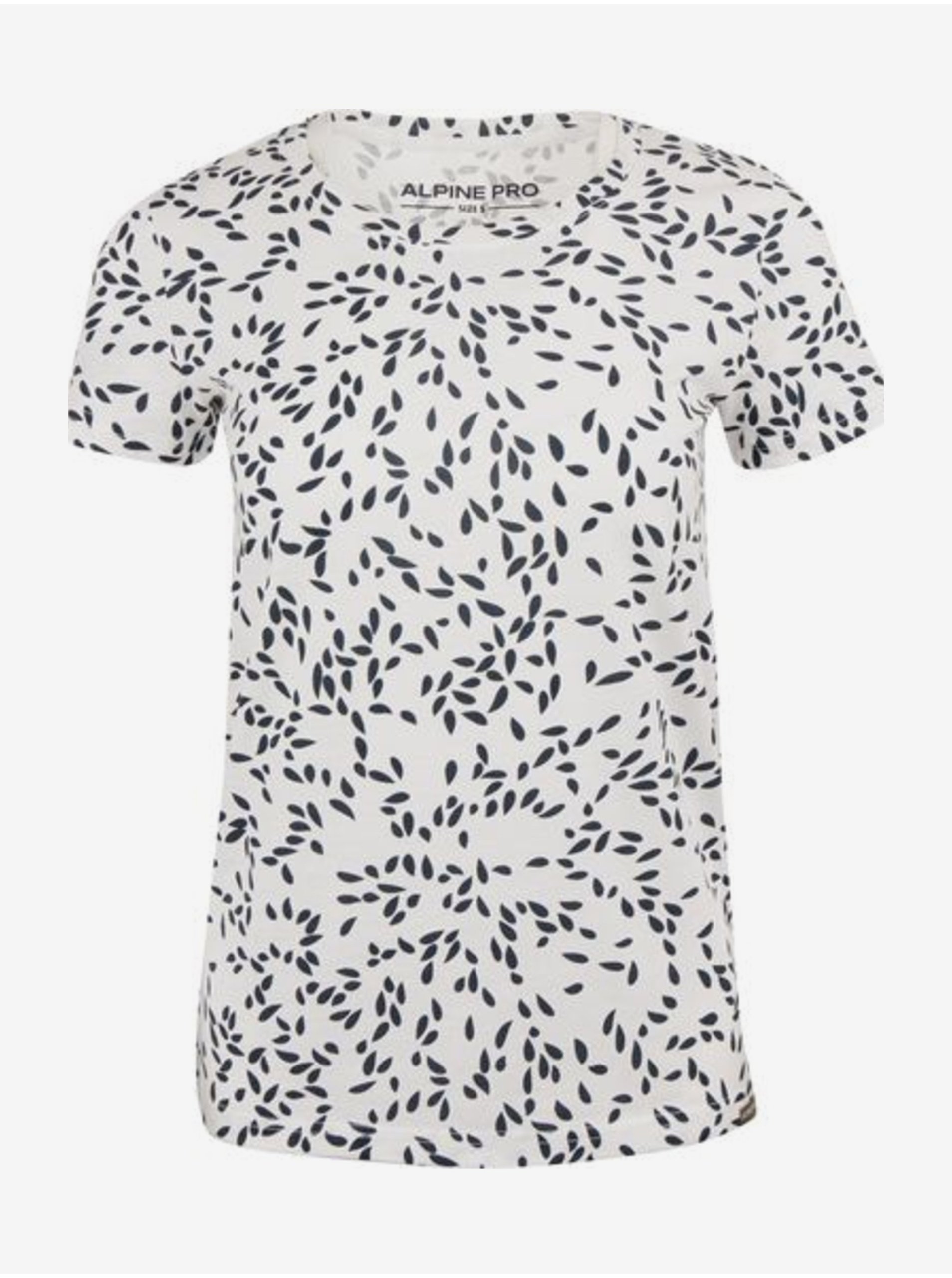 E-shop Modro-bílé dámské vzorované tričko ALPINE PRO Onbera