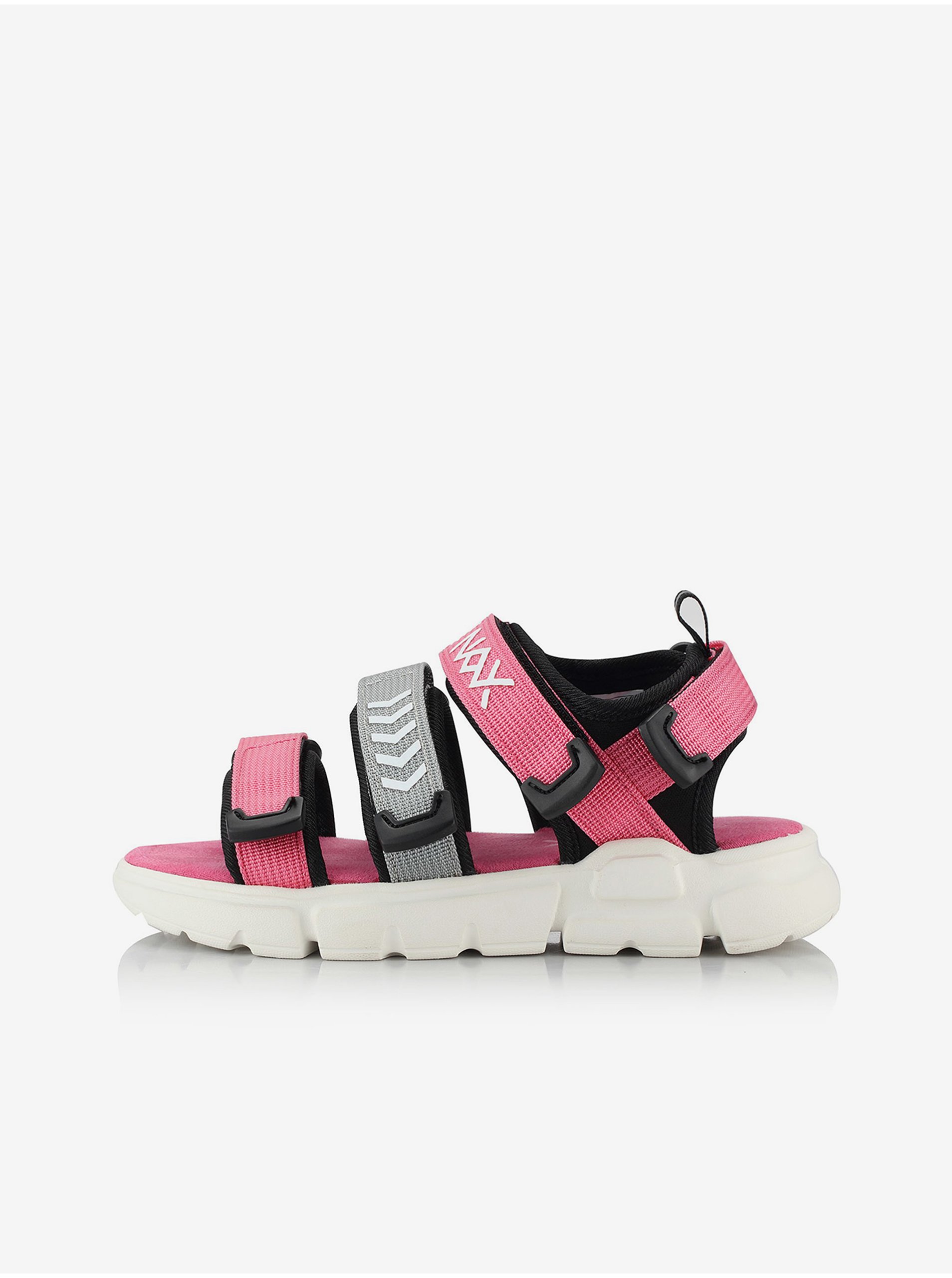 Lacno Šedo-ružové dievčenské sandále NAX Nesso