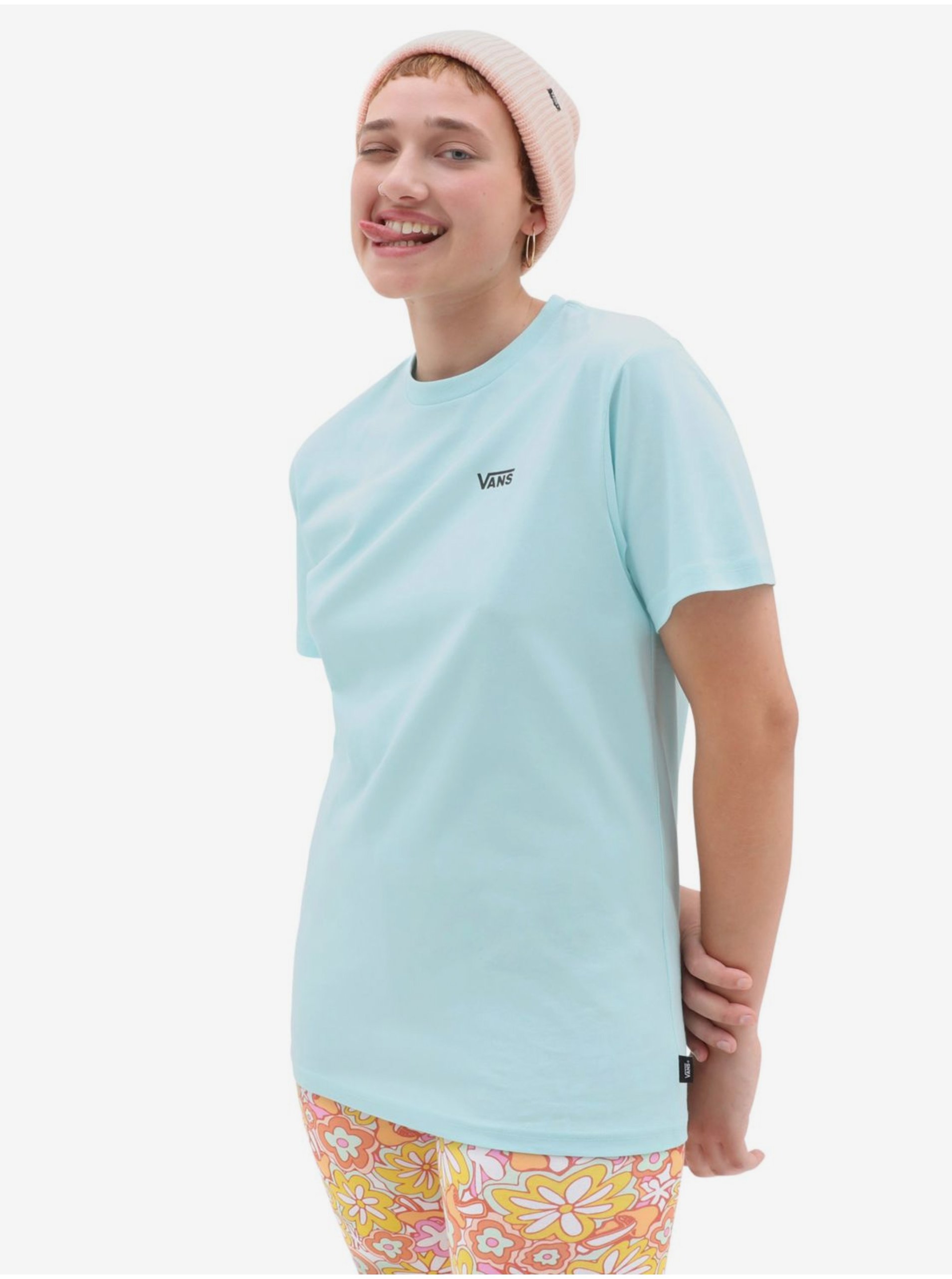E-shop Světle modré dámské tričko VANS