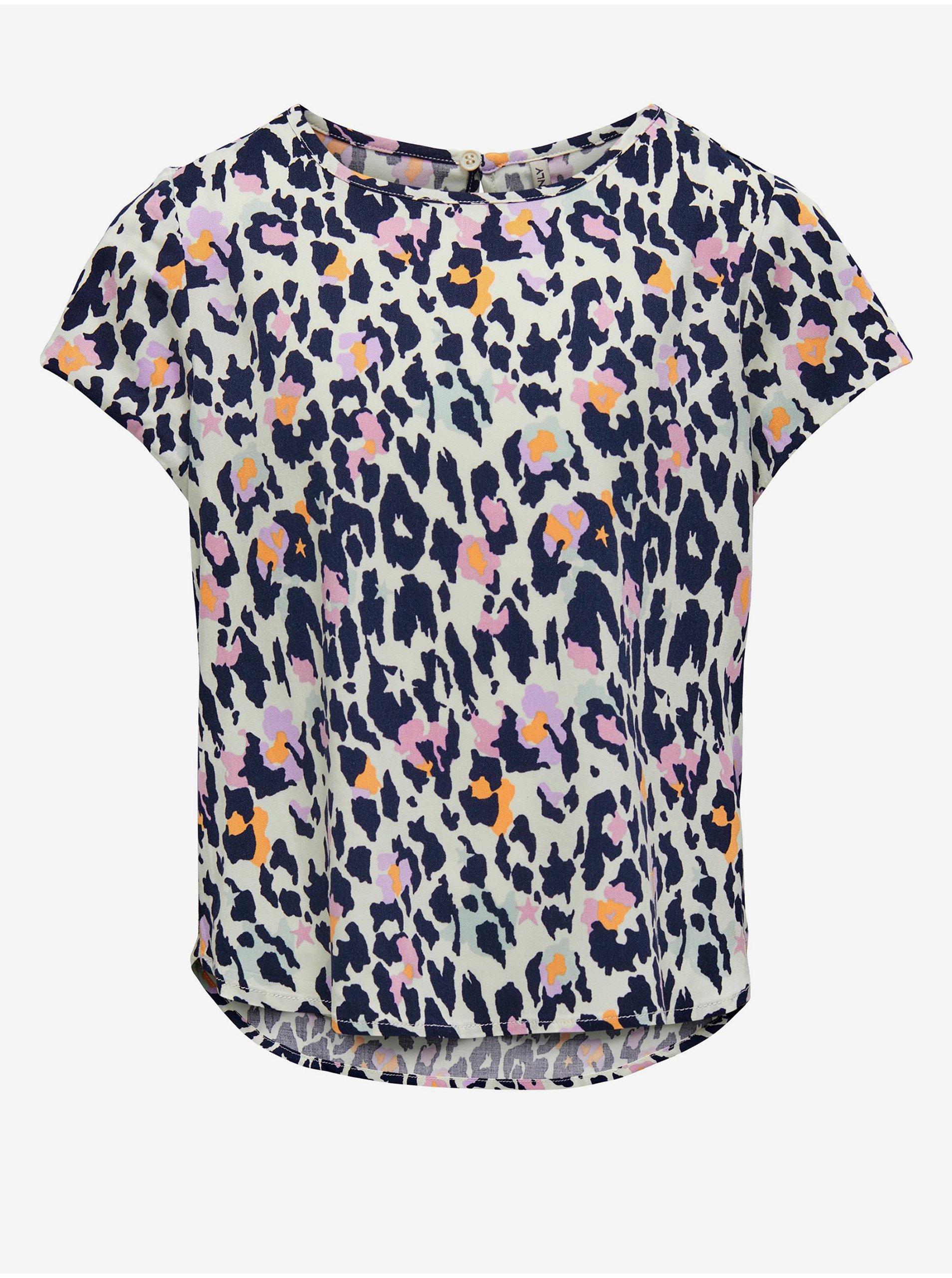 E-shop Krémové holčičí vzorované tričko ONLY Scarlett
