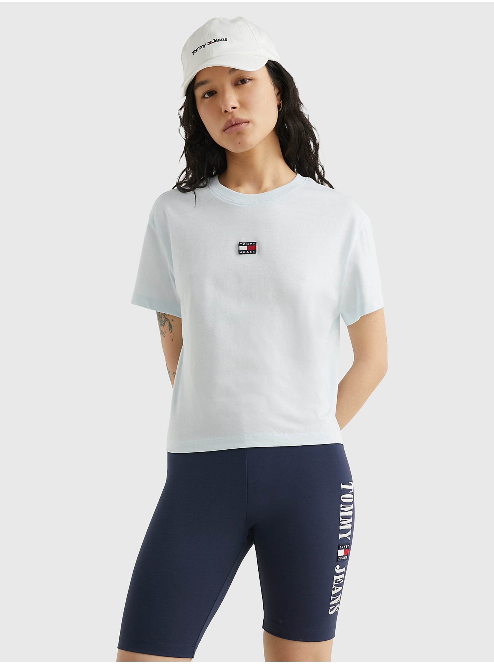 E-shop Svetlomodré dámske tričko Tommy Jeans