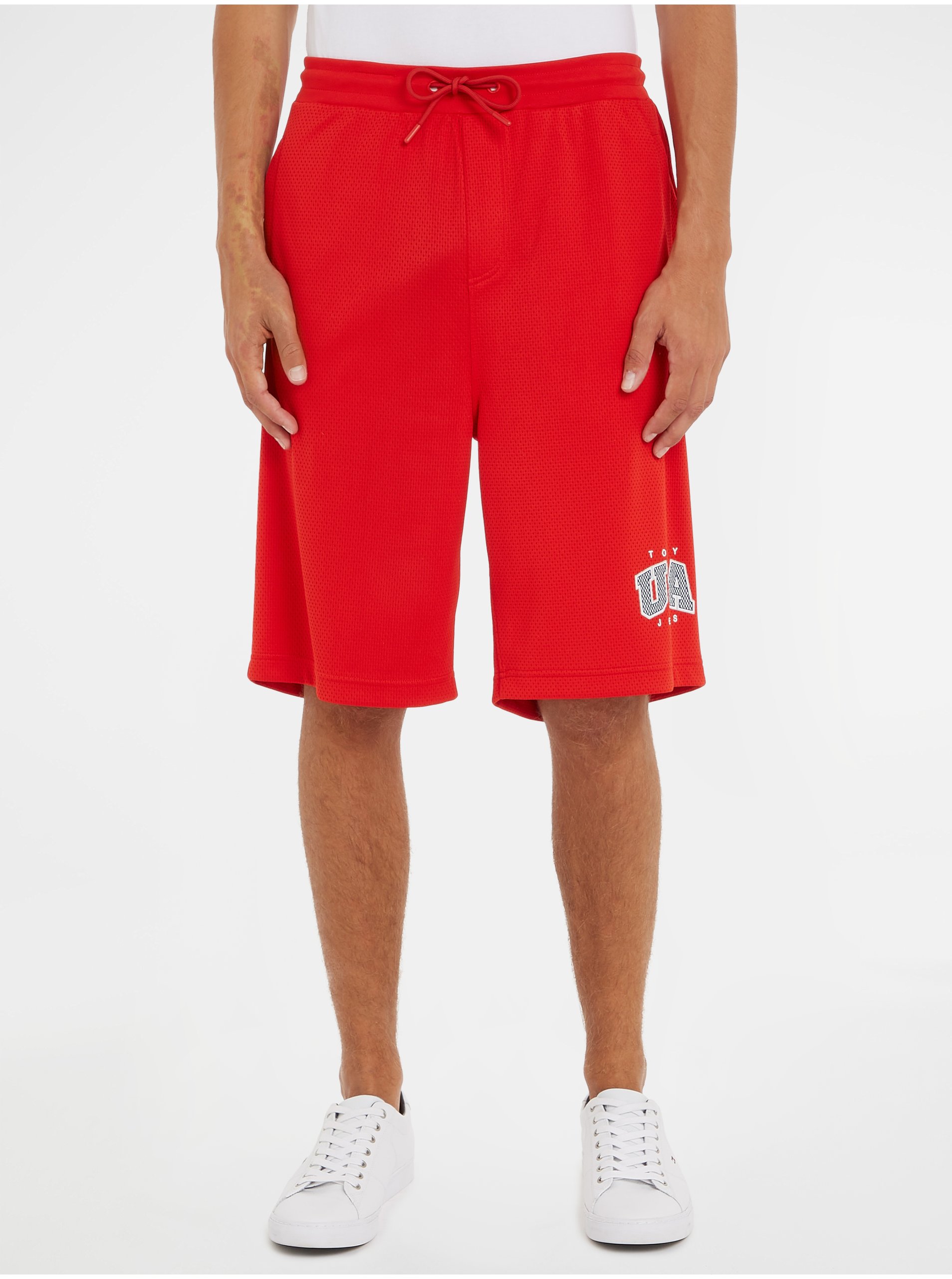 Levně Červené pánské kraťasy Tommy Jeans Modern Sport
