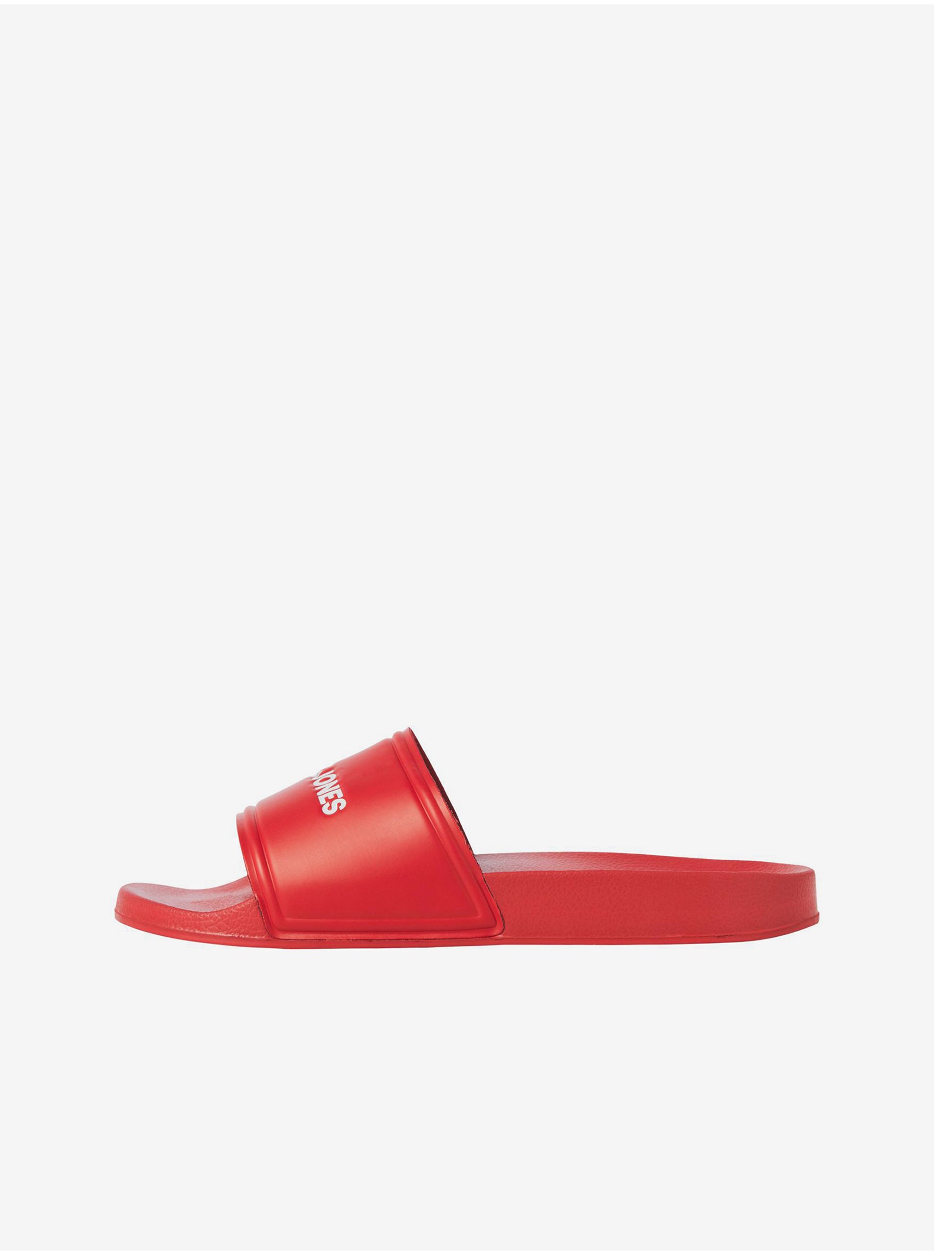 Lacno Sandále, papuče pre mužov Jack & Jones - červená