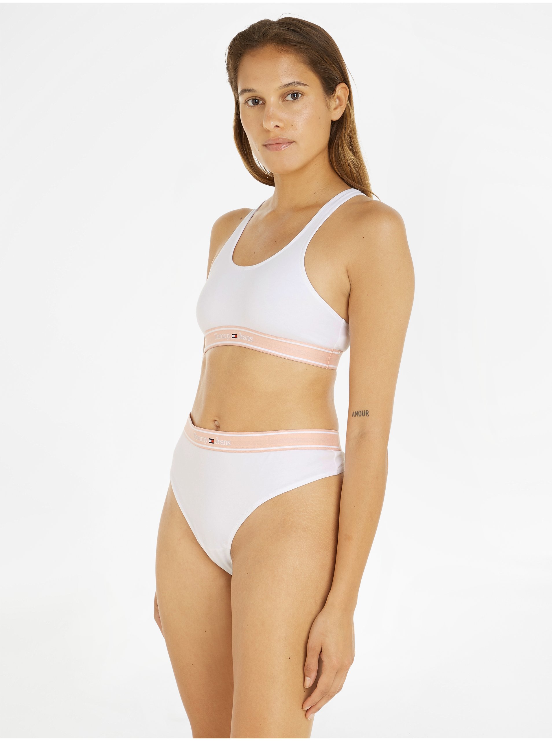 Lacno Nohavičky pre ženy Tommy Hilfiger Underwear - biela, svetloružová