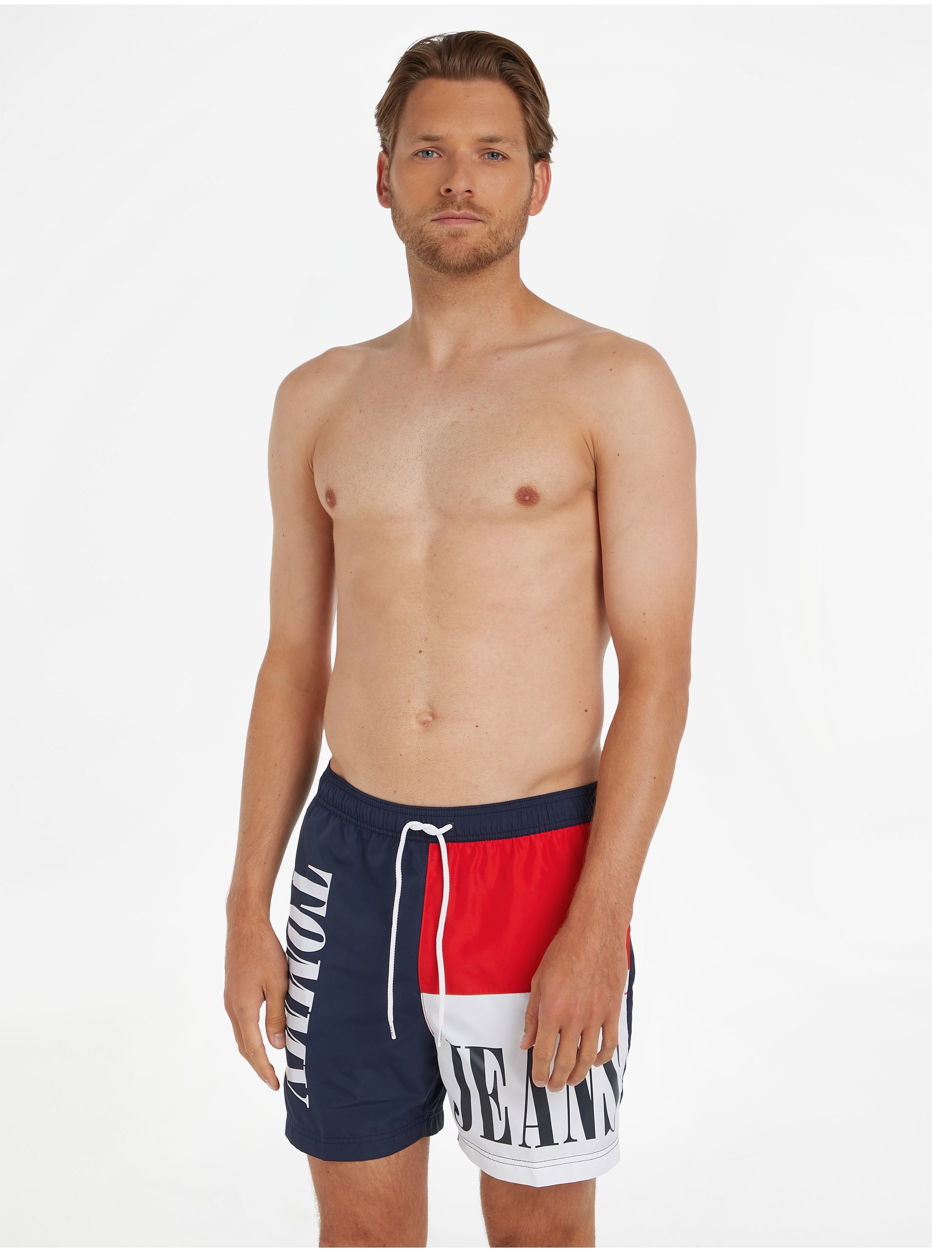 E-shop Plavky pre mužov Tommy Hilfiger Underwear - tmavomodrá, červená, biela