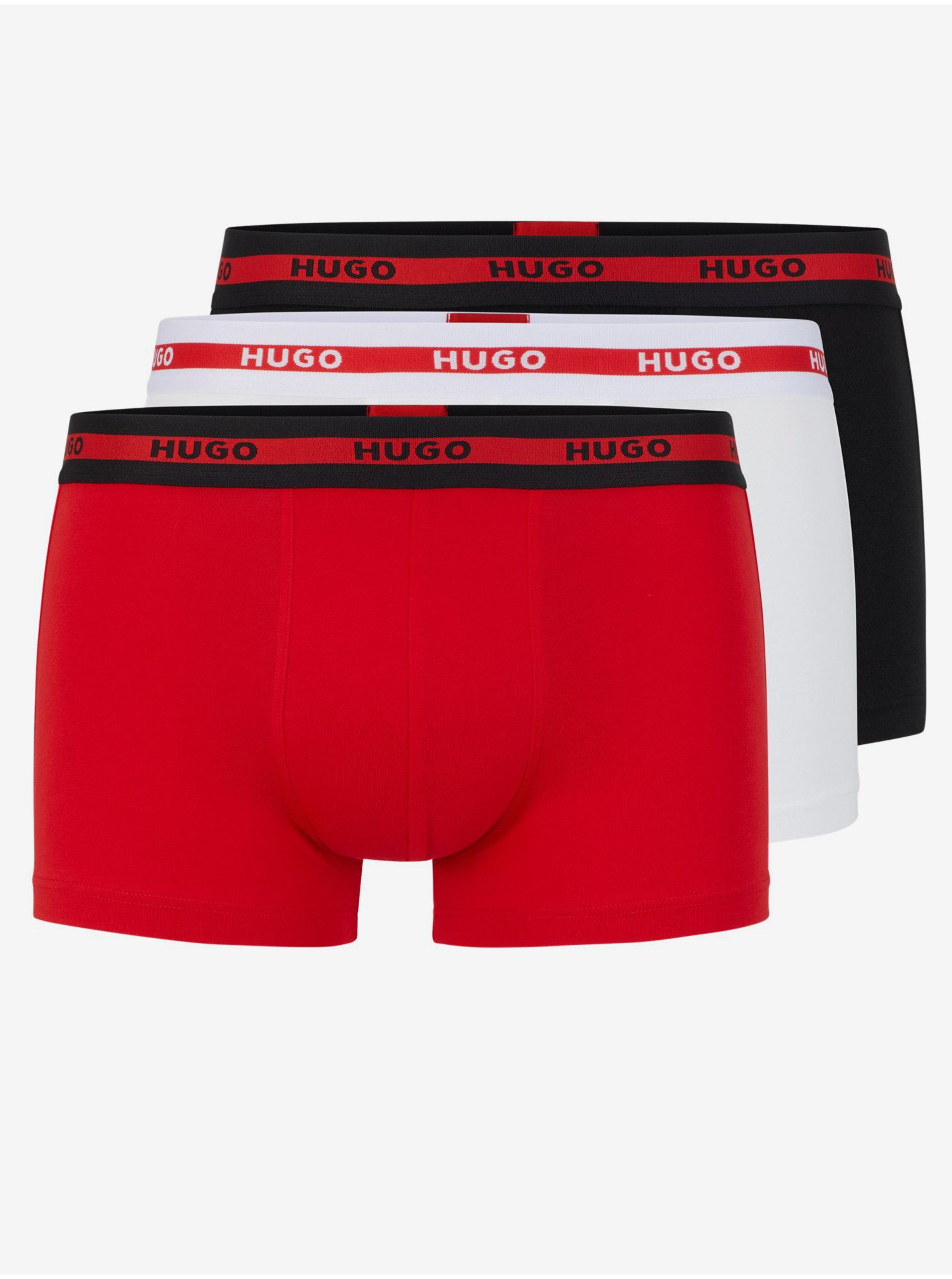 Lacno Boxerky pre mužov Hugo Boss - čierna, červená, biela