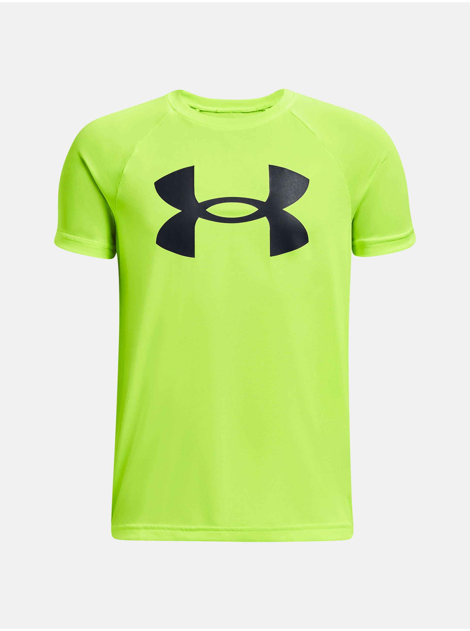 Levně Neonově zelené klučičí tričko Under Armour UA Tech Twist SS