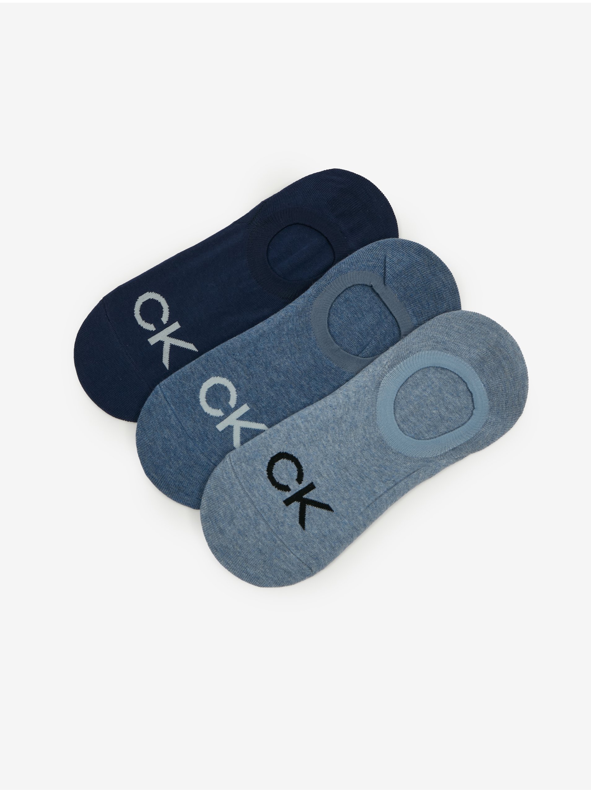 Lacno Súprava troch párov pánskych ponožiek v modrej farbe Calvin Klein