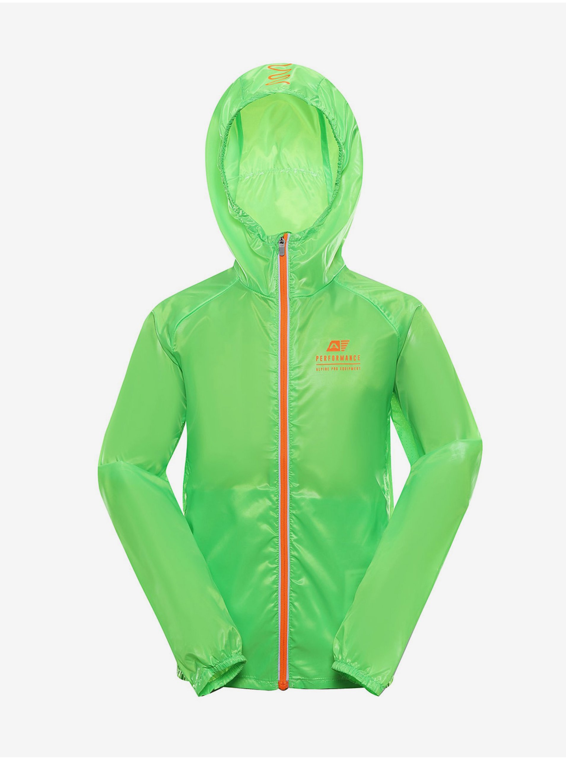 Levně Dětská ultralehká bunda s impregnací ALPINE PRO BIKO zelená