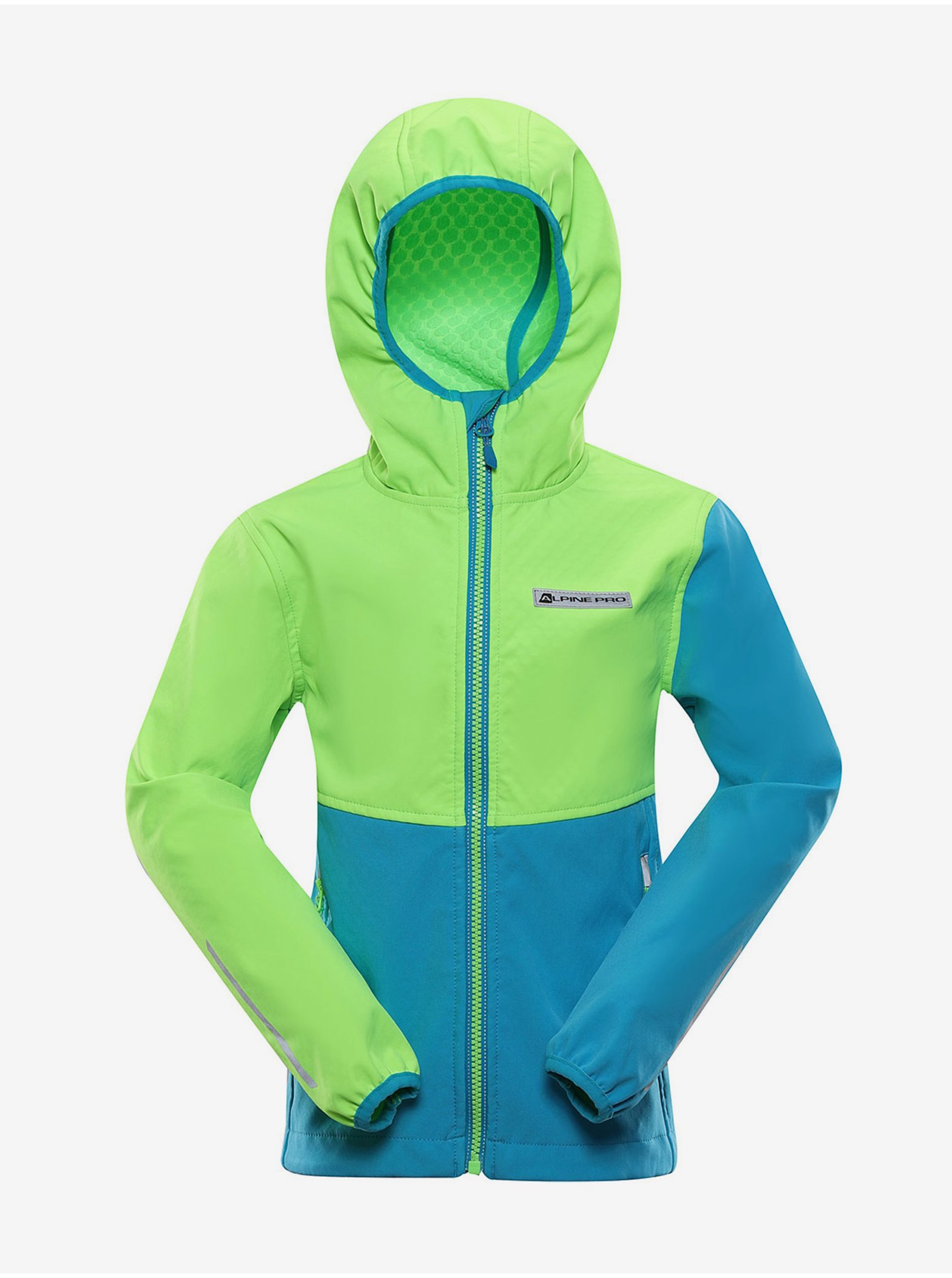E-shop Dětská softshellová bunda s membránou ALPINE PRO GROLO zelená