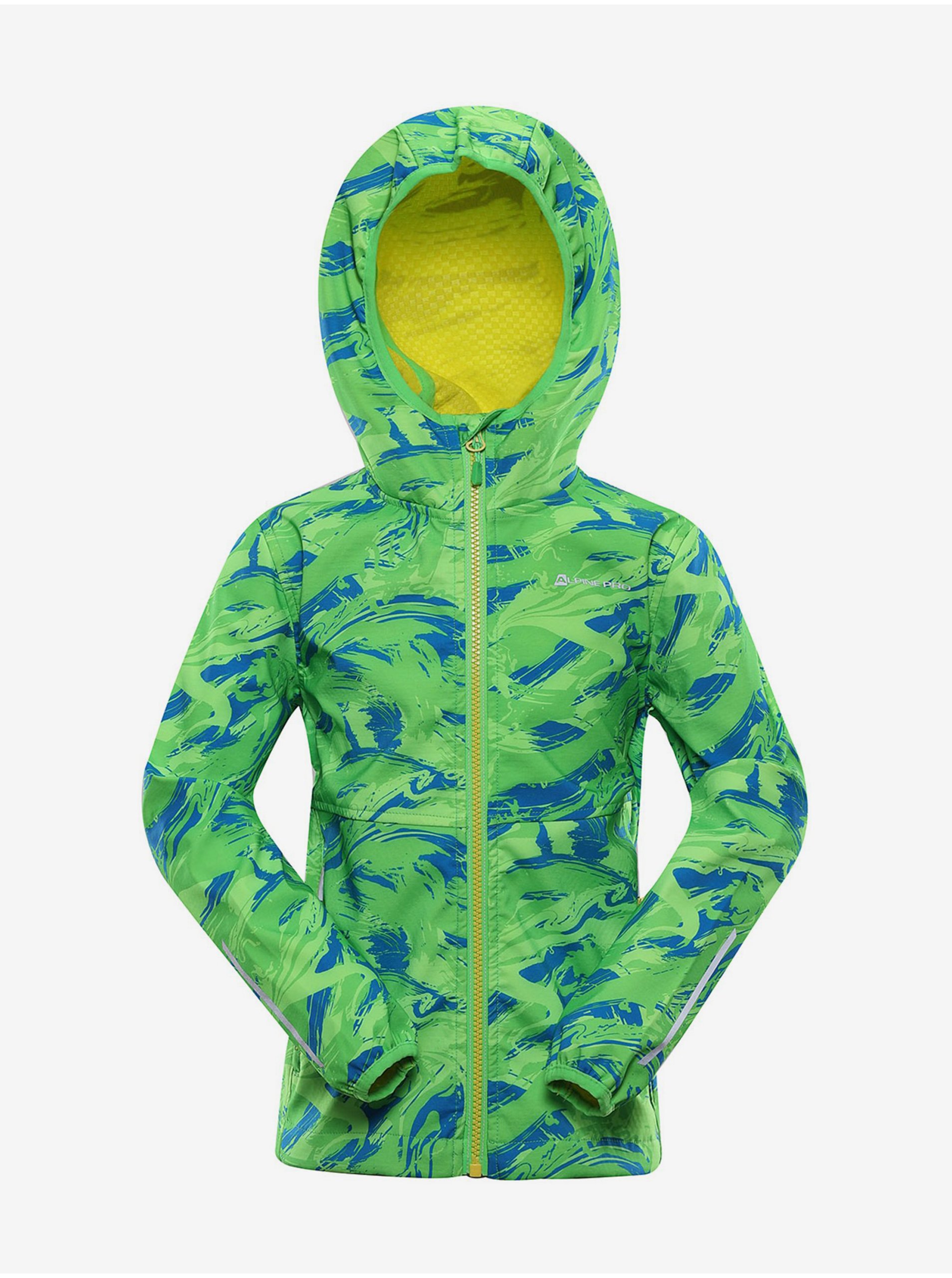 E-shop Dětská softshellová bunda s membránou ALPINE PRO LANCO zelená