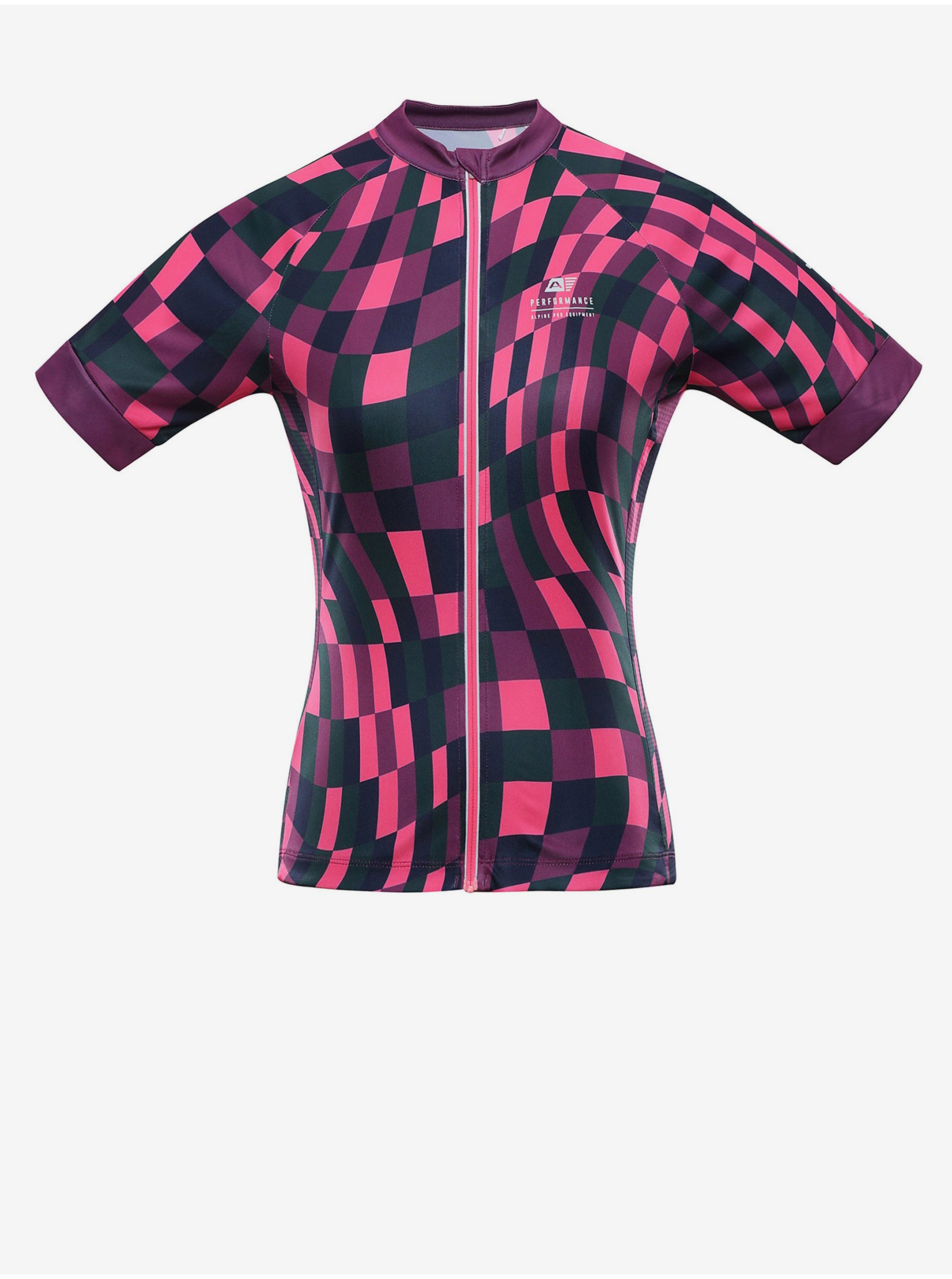 Levně Dámský cyklistický dres ALPINE PRO SAGENA růžová