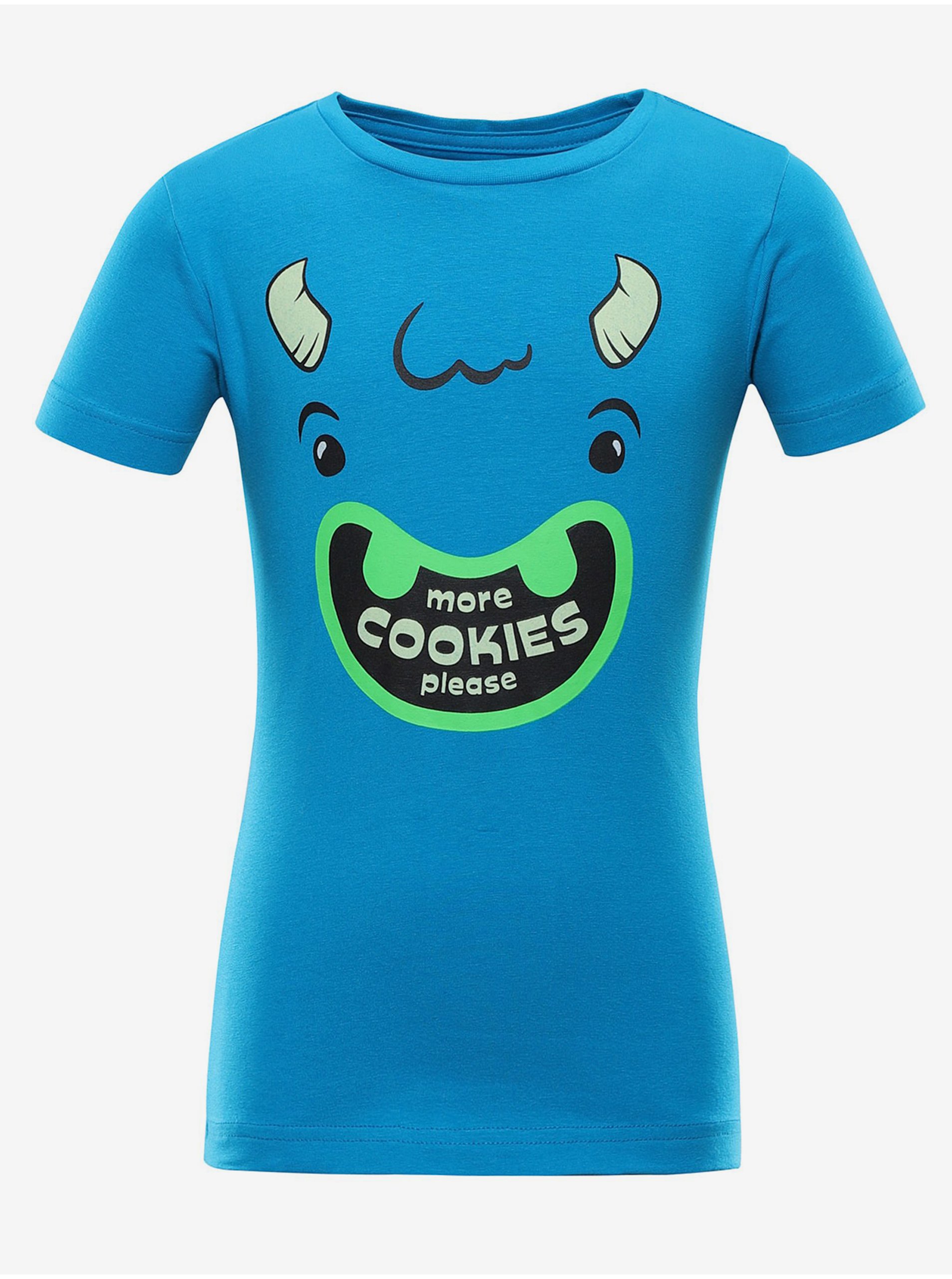 E-shop Dětské bavlněné triko ALPINE PRO OSTEWO modrá