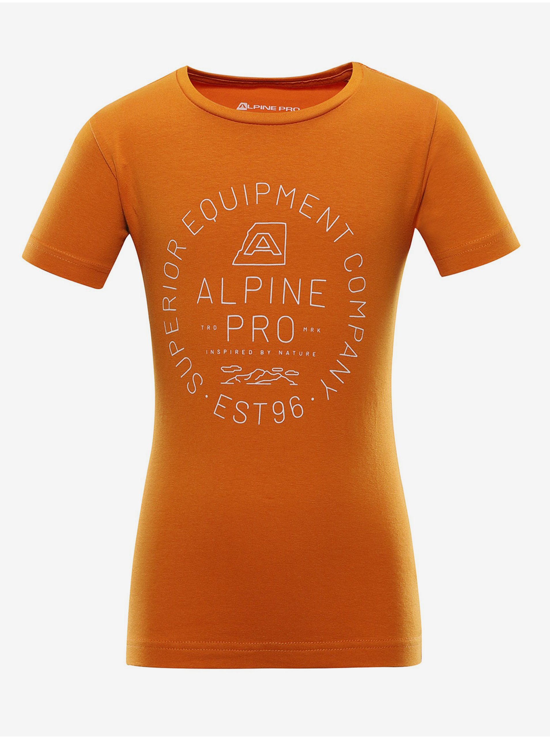 Levně Dětské bavlněné triko ALPINE PRO DEWERO žlutá