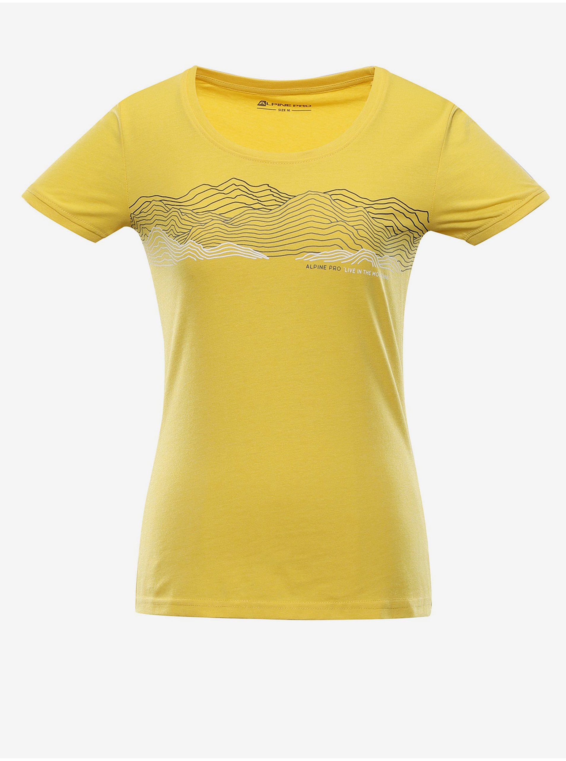 E-shop Dámské rychleschnoucí triko ALPINE PRO DAFOTA žlutá