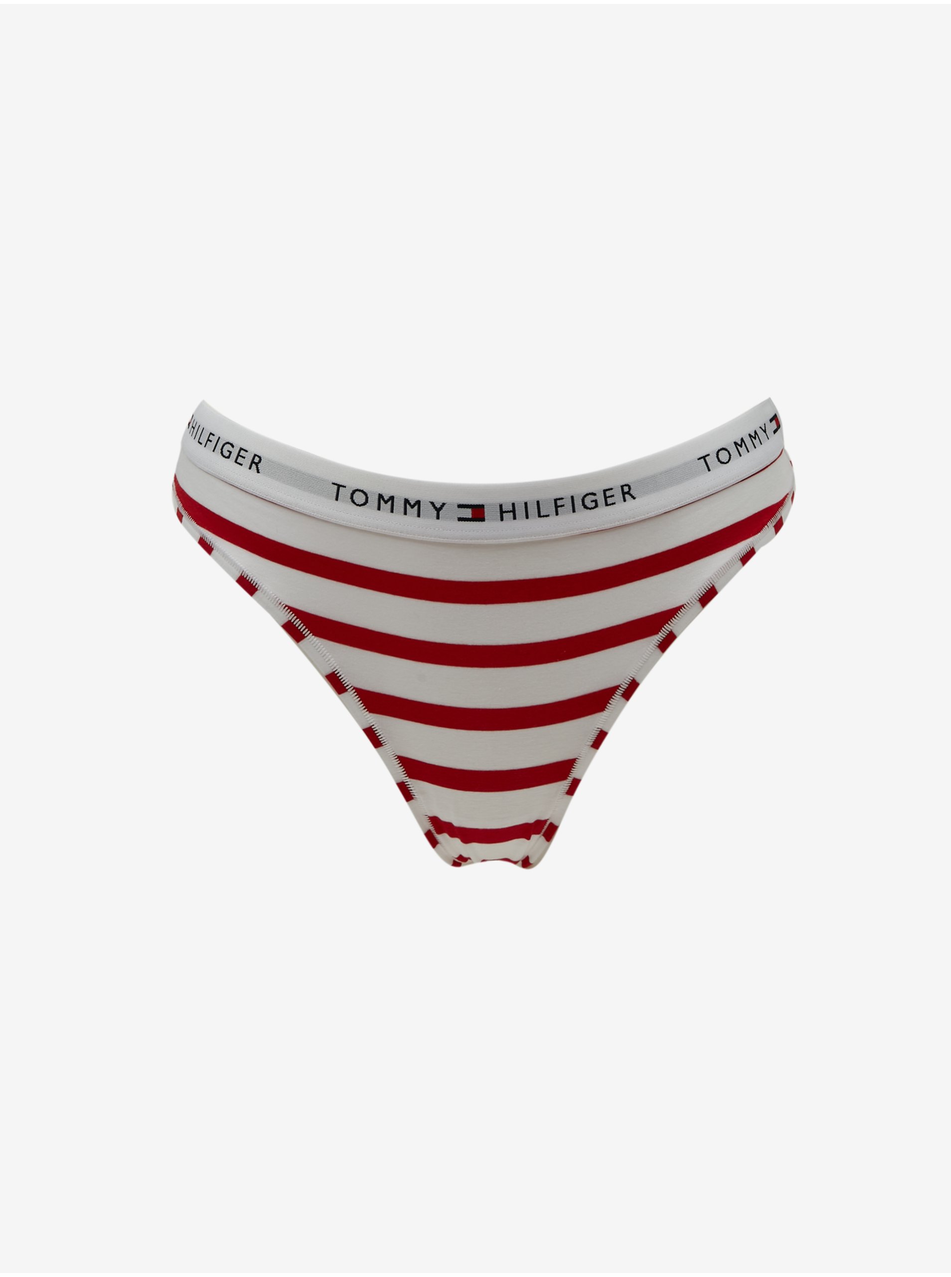 E-shop Červeno- bílá dámská pruhovaná tanga Tommy Hilfiger